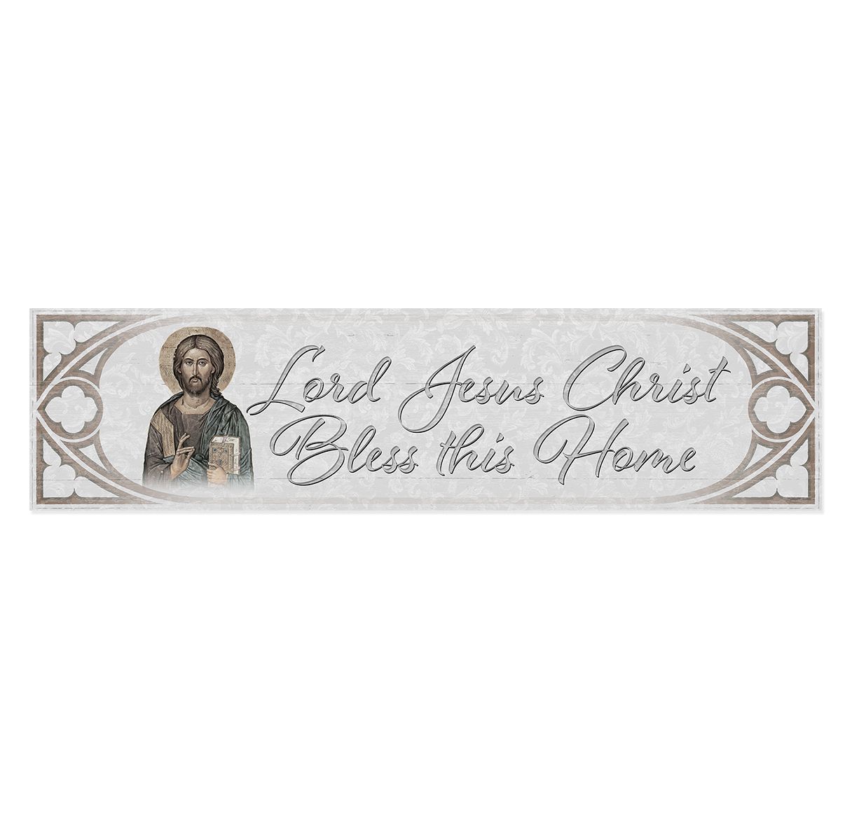 11 1/2" x 3" Wooden Door Blessing Plaque