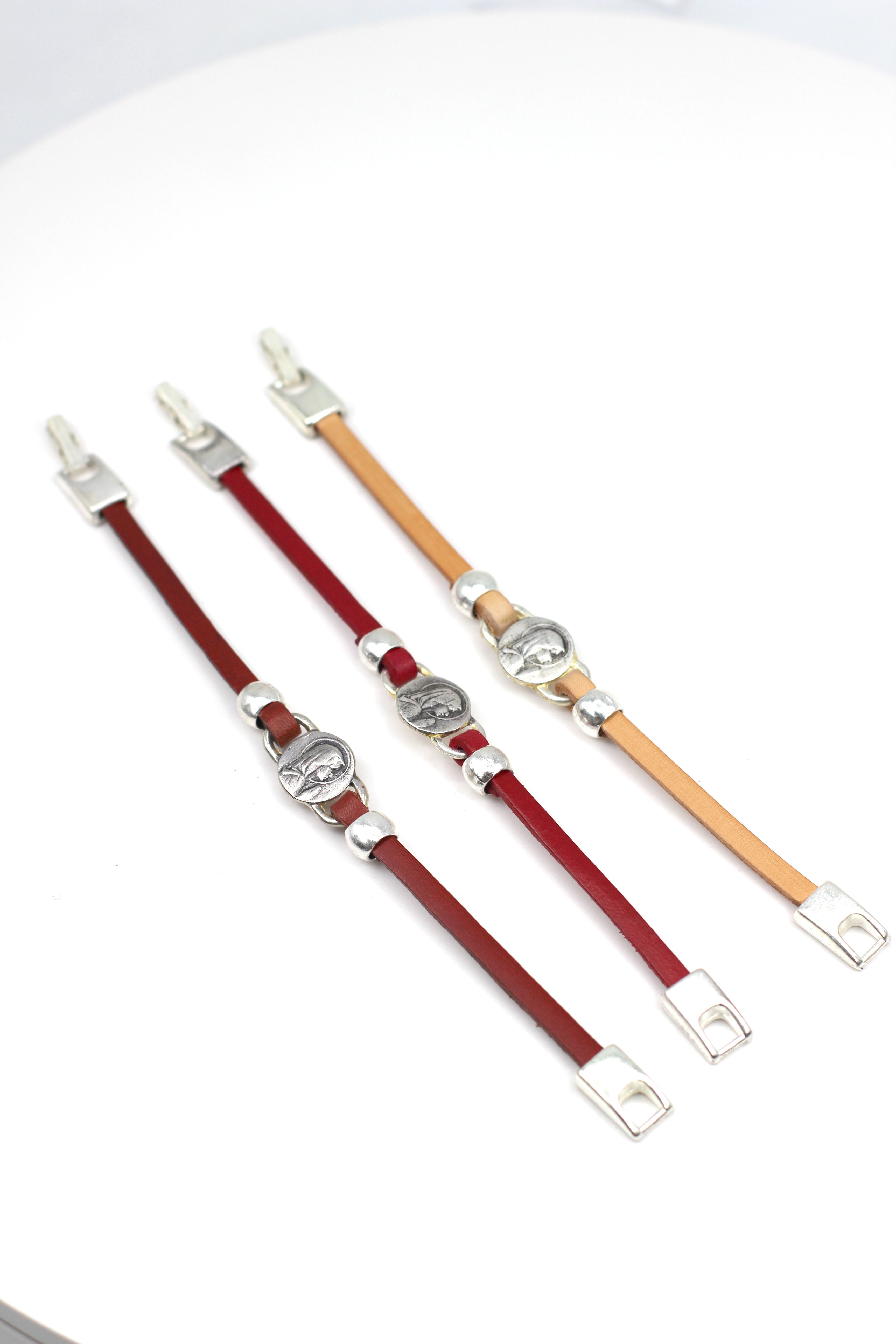 Vintage Virgen Mary bracelet handmade jewelry by Graciela's Collection