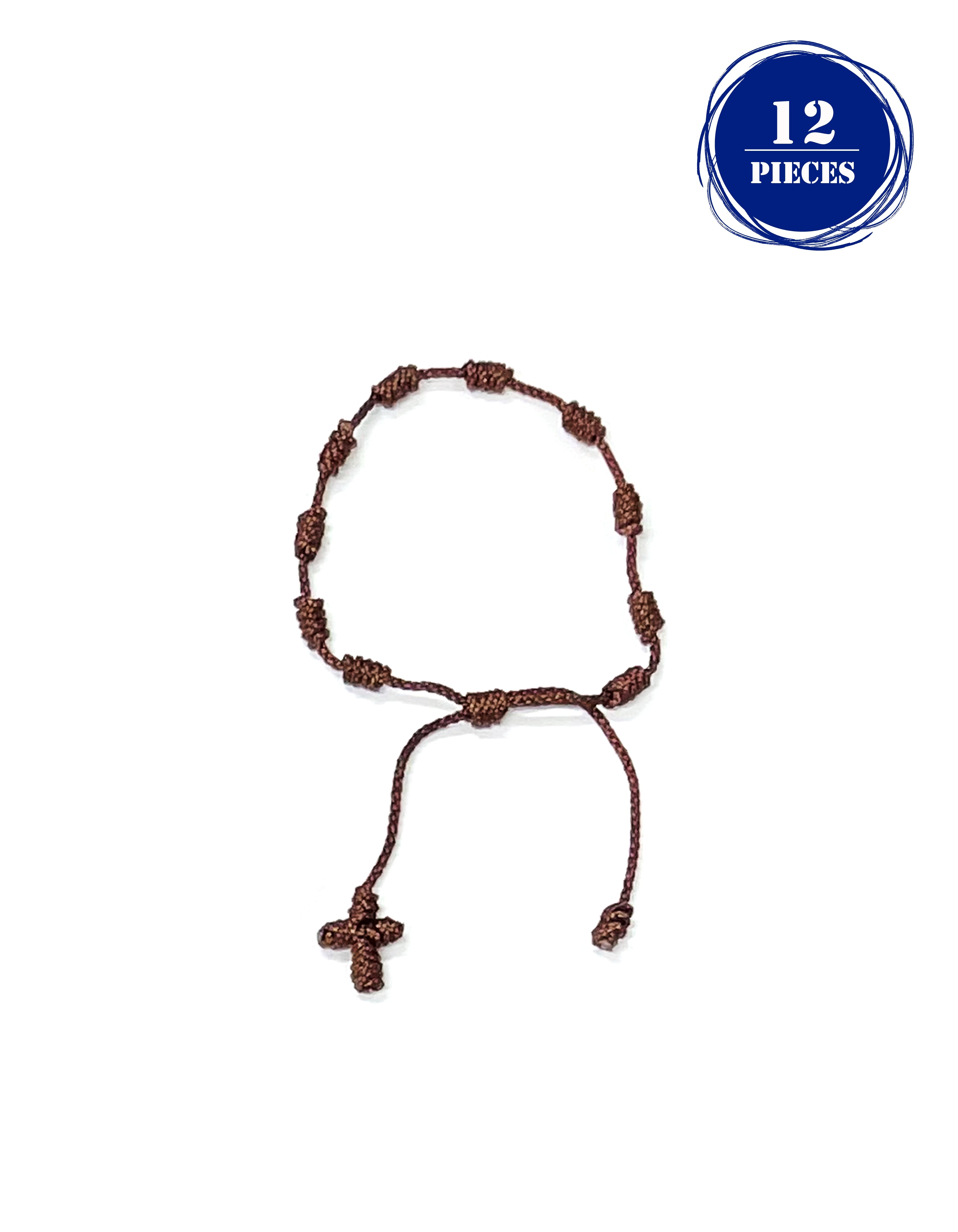 Decade bracelet knotted with strings in bright colors - Pack of 12 or 6 pieces