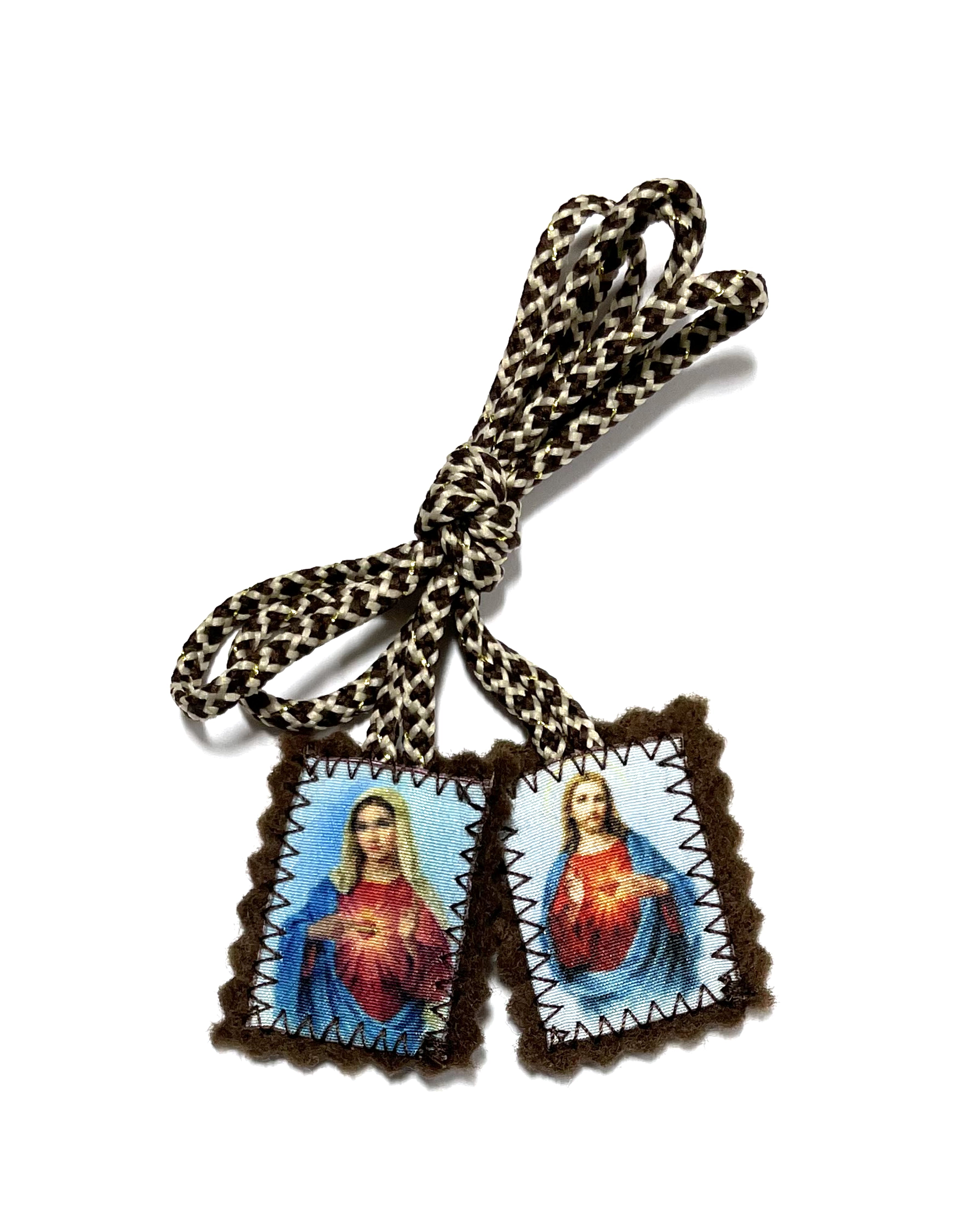 Scapular of the Sacred Heart of Jesus and Mary. Escapulario del Sagrado Corazón de Jesús y María