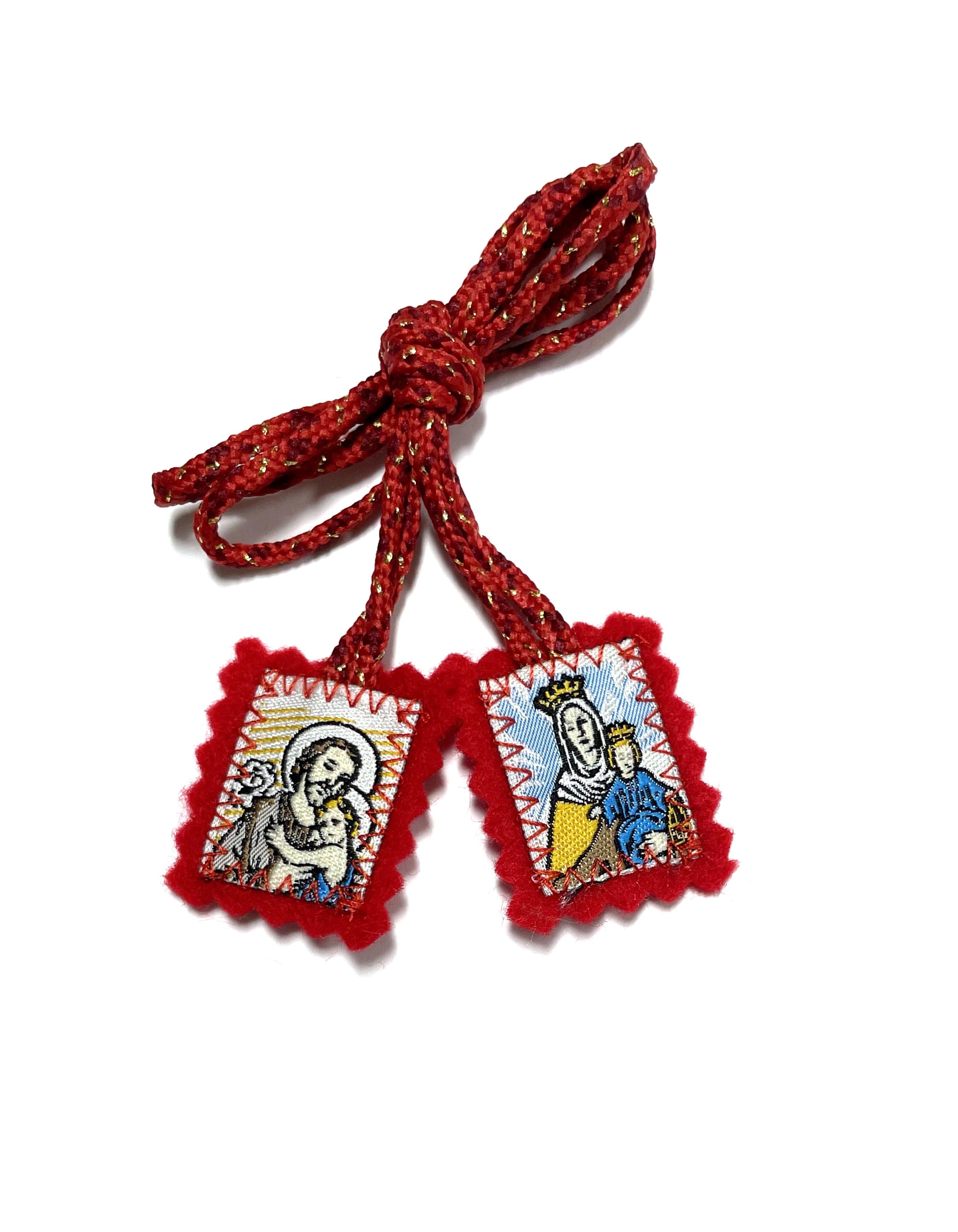 Scapular of Saint Joseph and Our Lady of Mount Carmel. Escapulario de San José y La Virgen del Carmen
