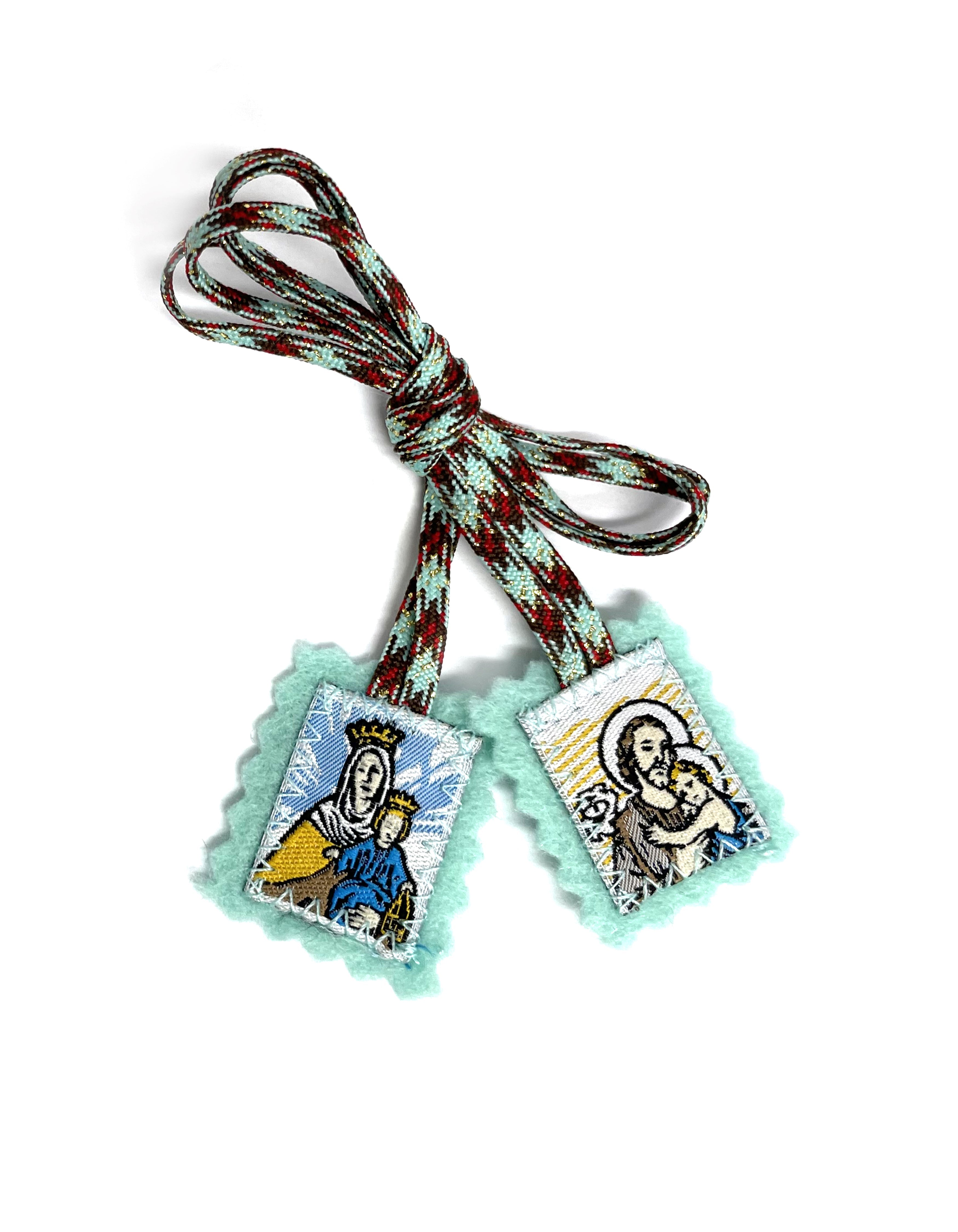 Scapular of Saint Joseph and Our Lady of Mount Carmel. Escapulario de San José y La Virgen del Carmen