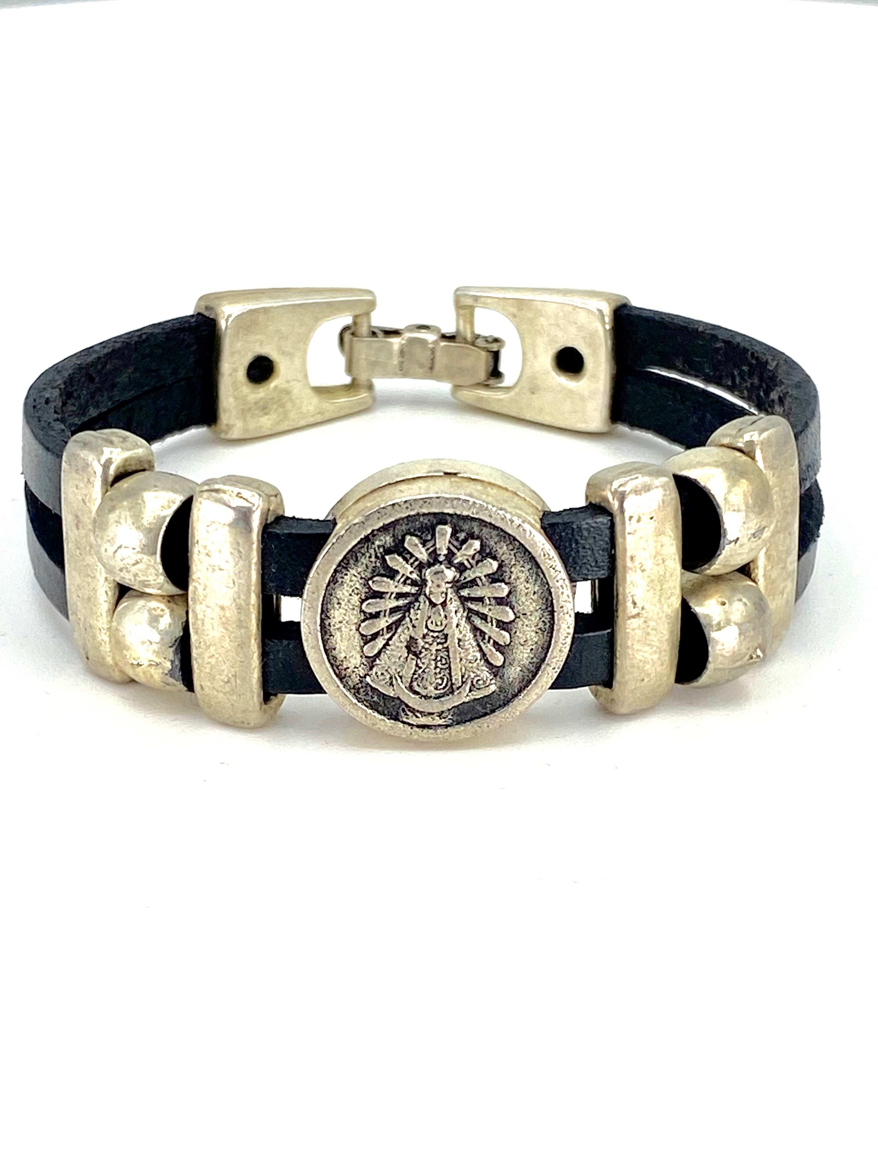 Vintage Virgen of Lujan bracelet handmade jewelry by Graciela's Collection
