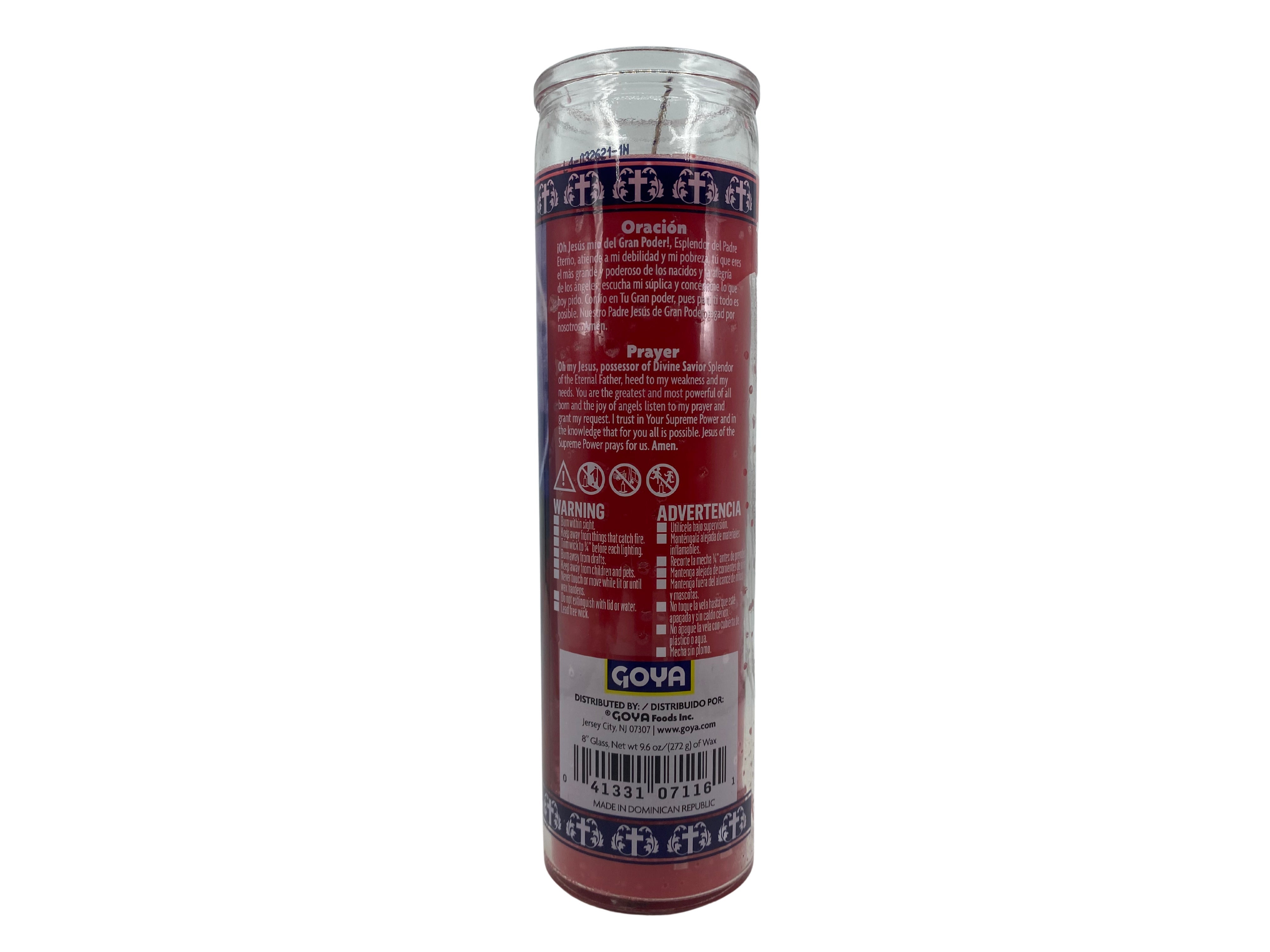 Set of 3 Candles of The Divine Savior /Set de 3 Velas del Gran Poder de Jesus