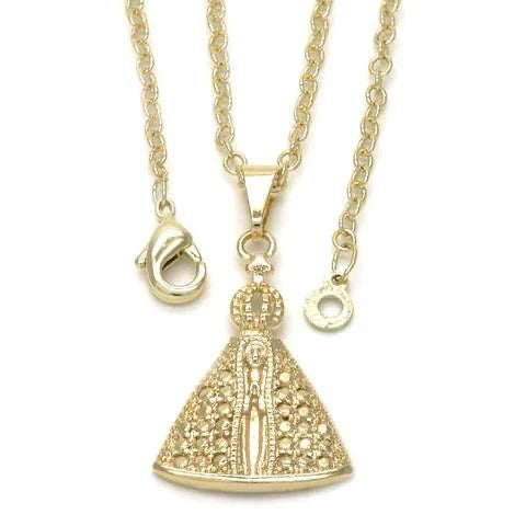 Caridad del cobre medal with 18” chain