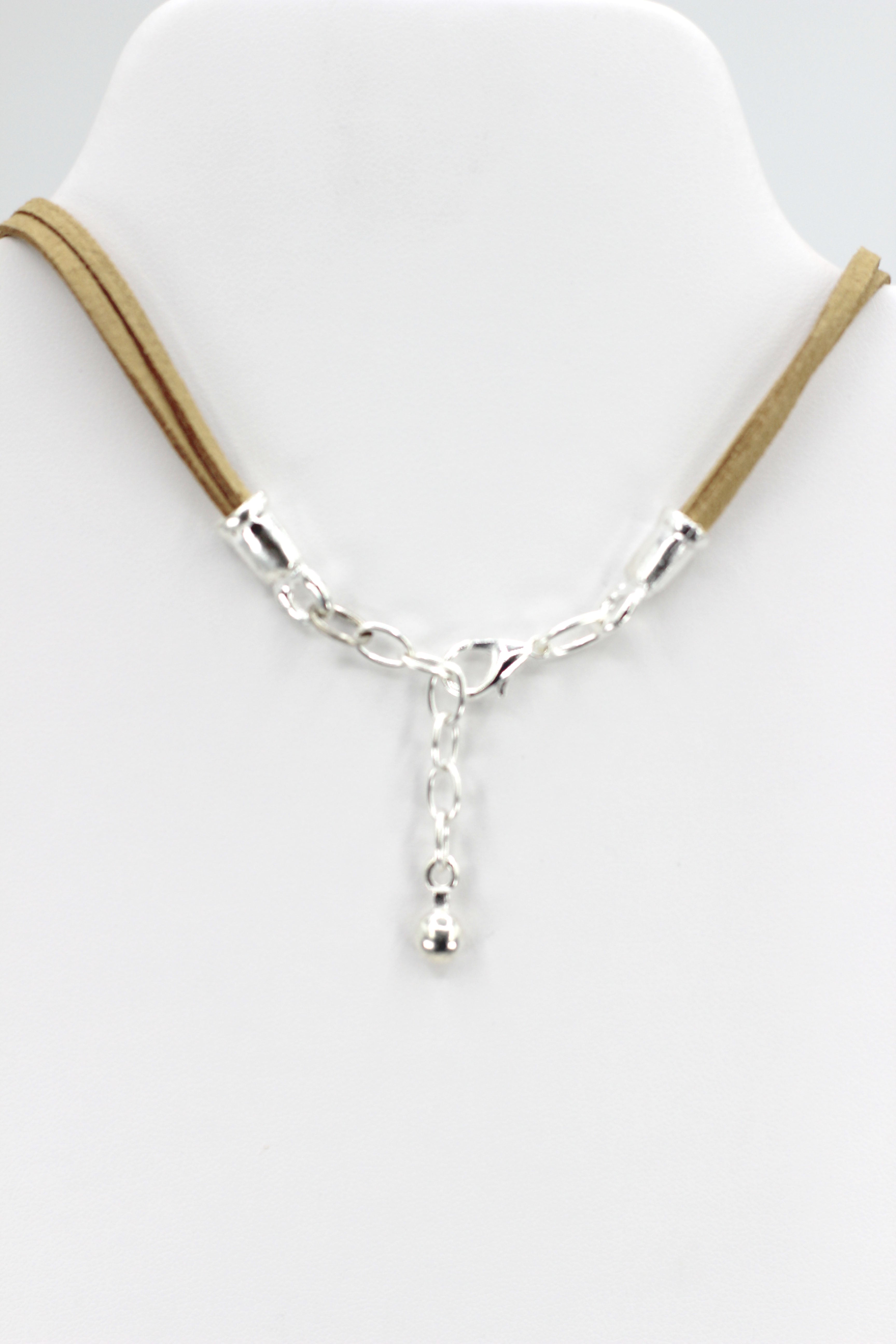 Holy Spirit Cross Necklace Handmade Jewelry with Genuine Leather Strap by Graciela's Collection