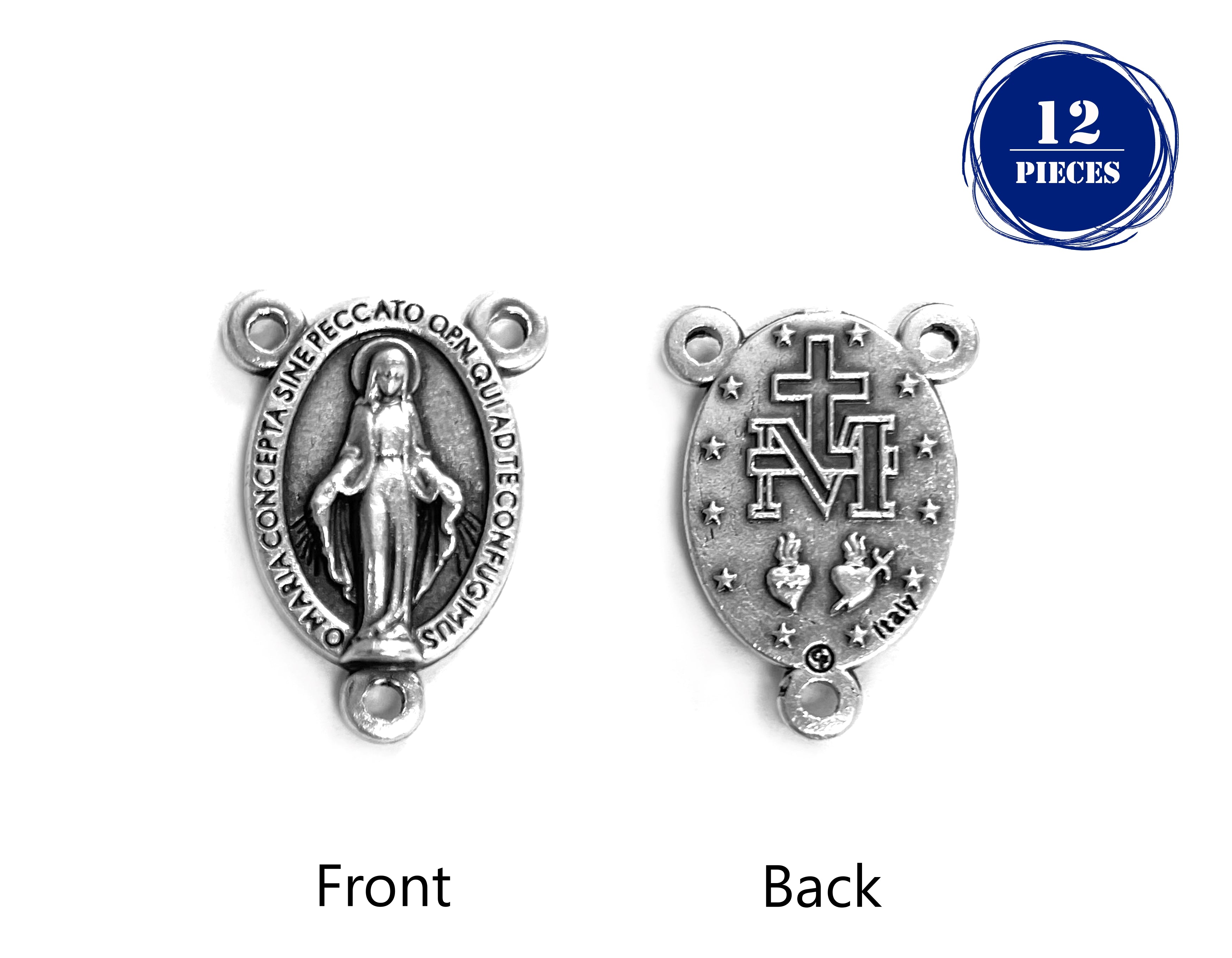 Rosary centerpieces 0.8" x 0.5"