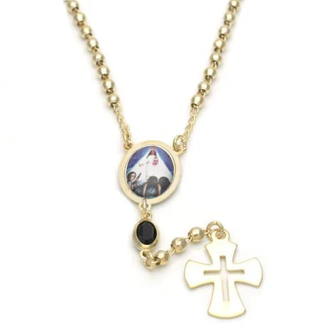 Rosary necklace Caridad del Cobre 18”