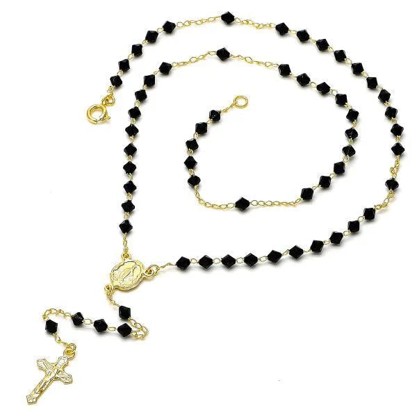 18” Our Lady of the Miraculous Medal center rosary necklace