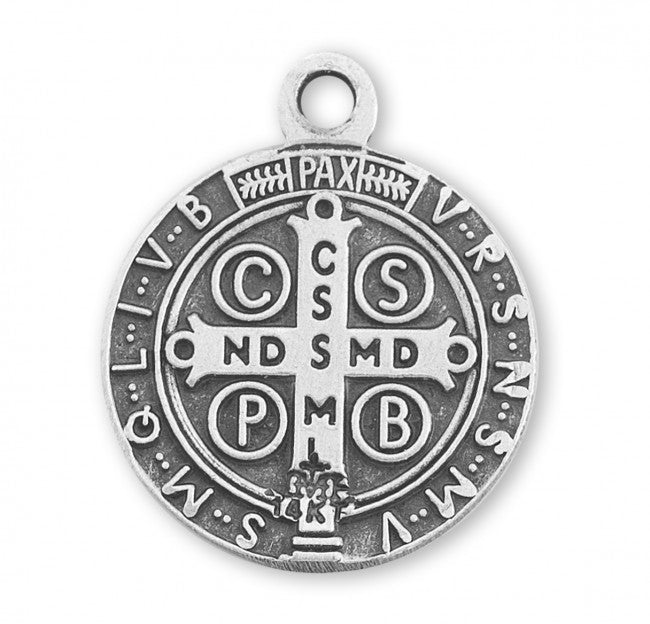 Saint Benedict Round Jubilee Sterling Silver Medal