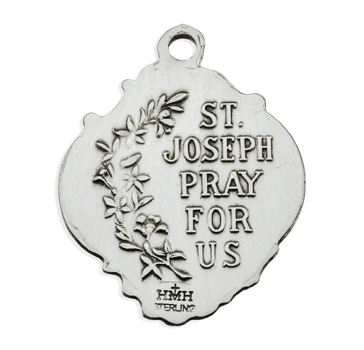 Sterling Silver St Joseph Baroque medal - 24 Ch