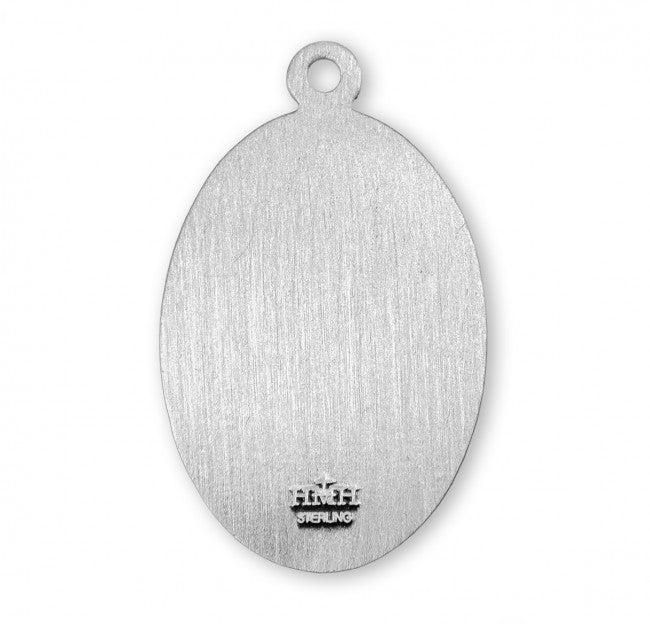 Patron Saint Michael Oval Sterling Silver Medal
