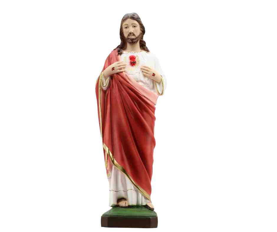 The Faith Gift Shop Sacred Heart of Jesus statue - Hand Painted in Italy - Our Tuscany Collection - / Sagrado Corazon de Jesus