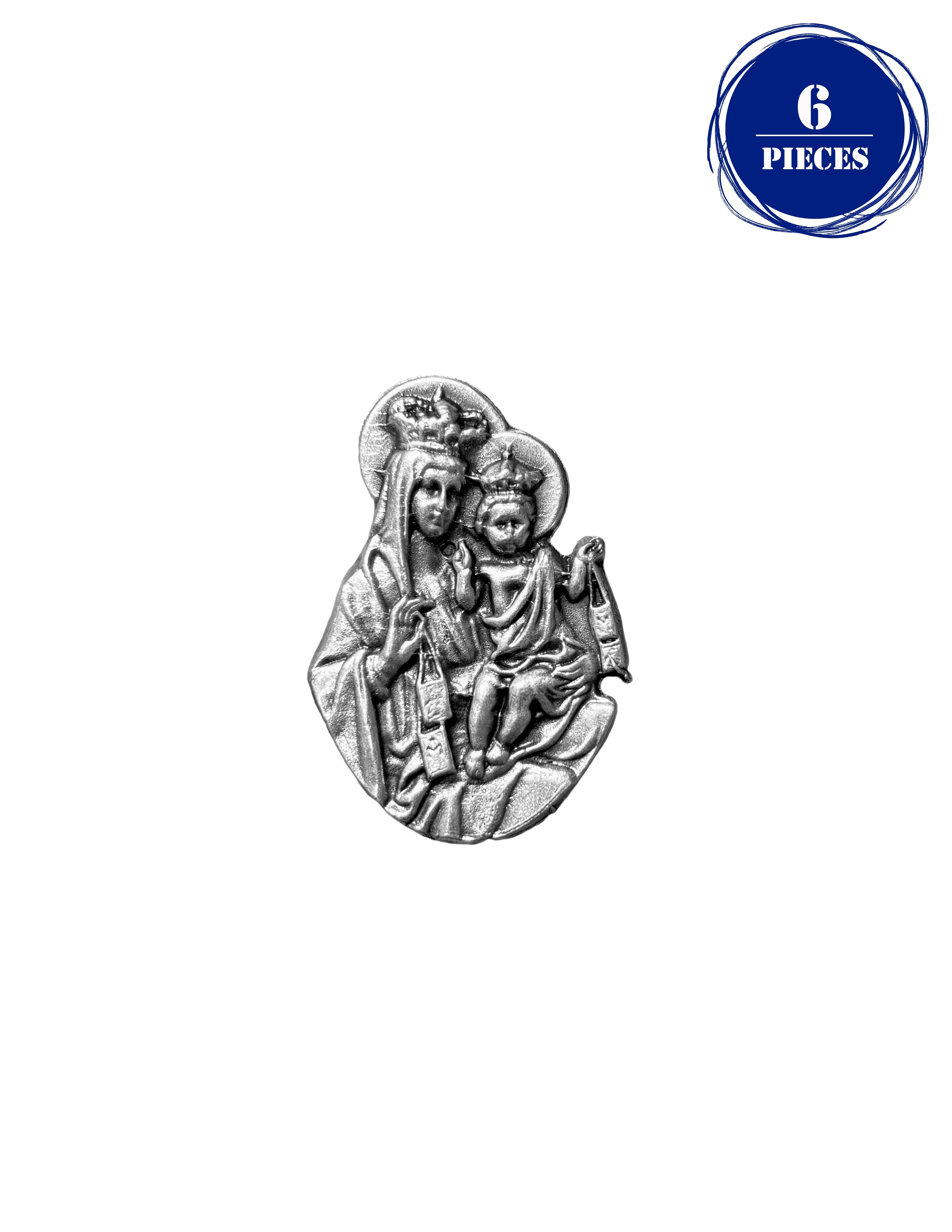 Silver accent catholics lapel pins