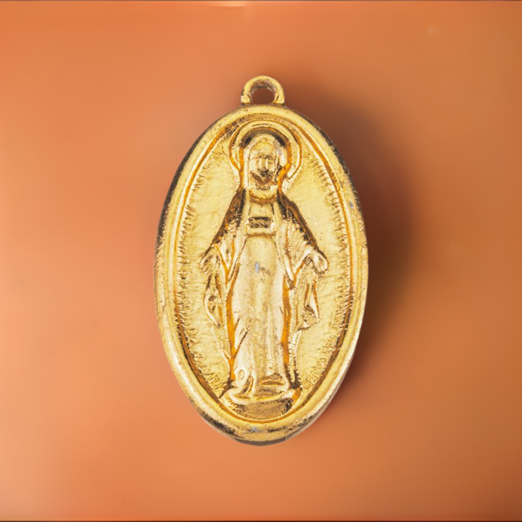 1" Gold Finish Miraculous Medal