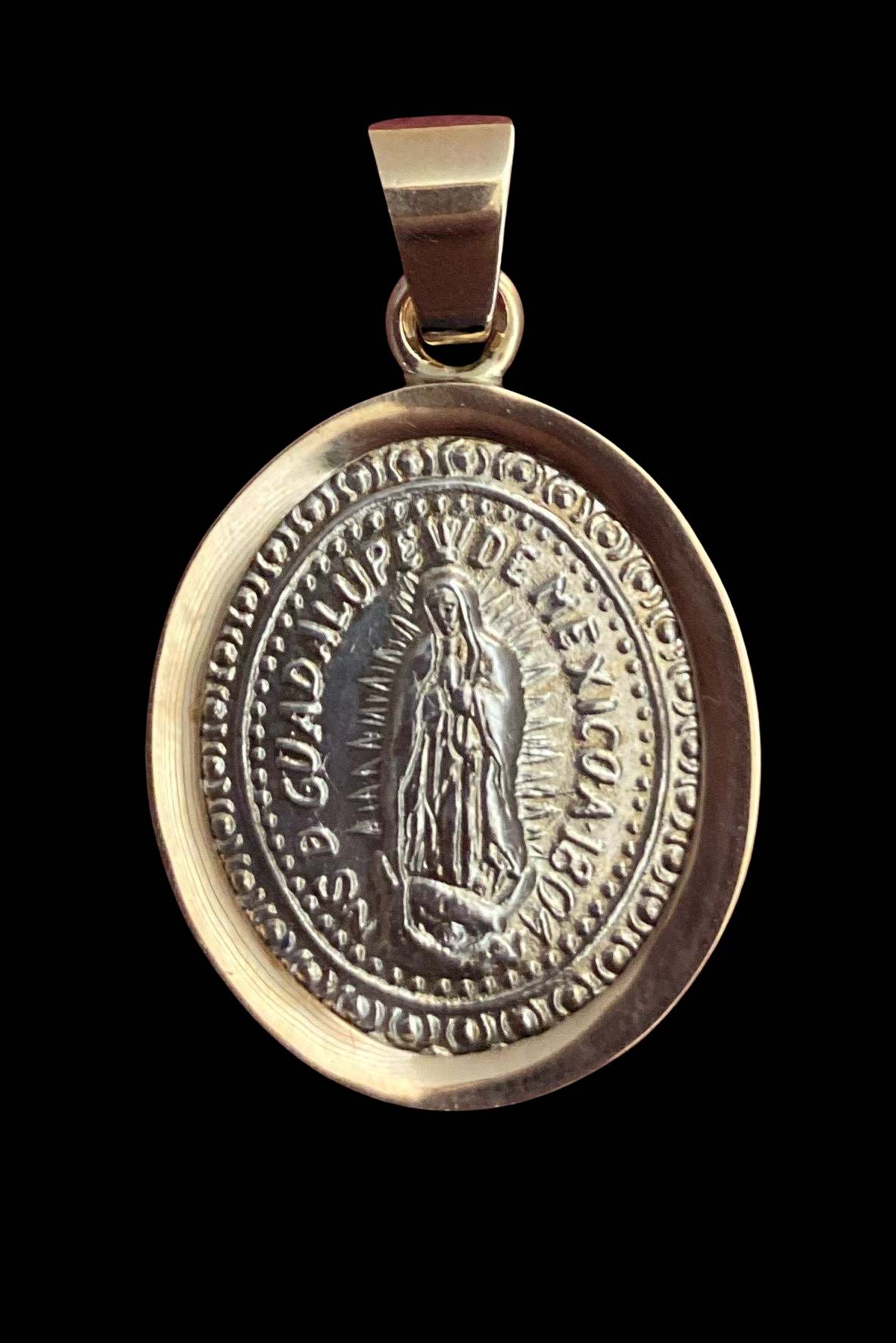 14kt Gold Virgen de Guadalupe Small Medal