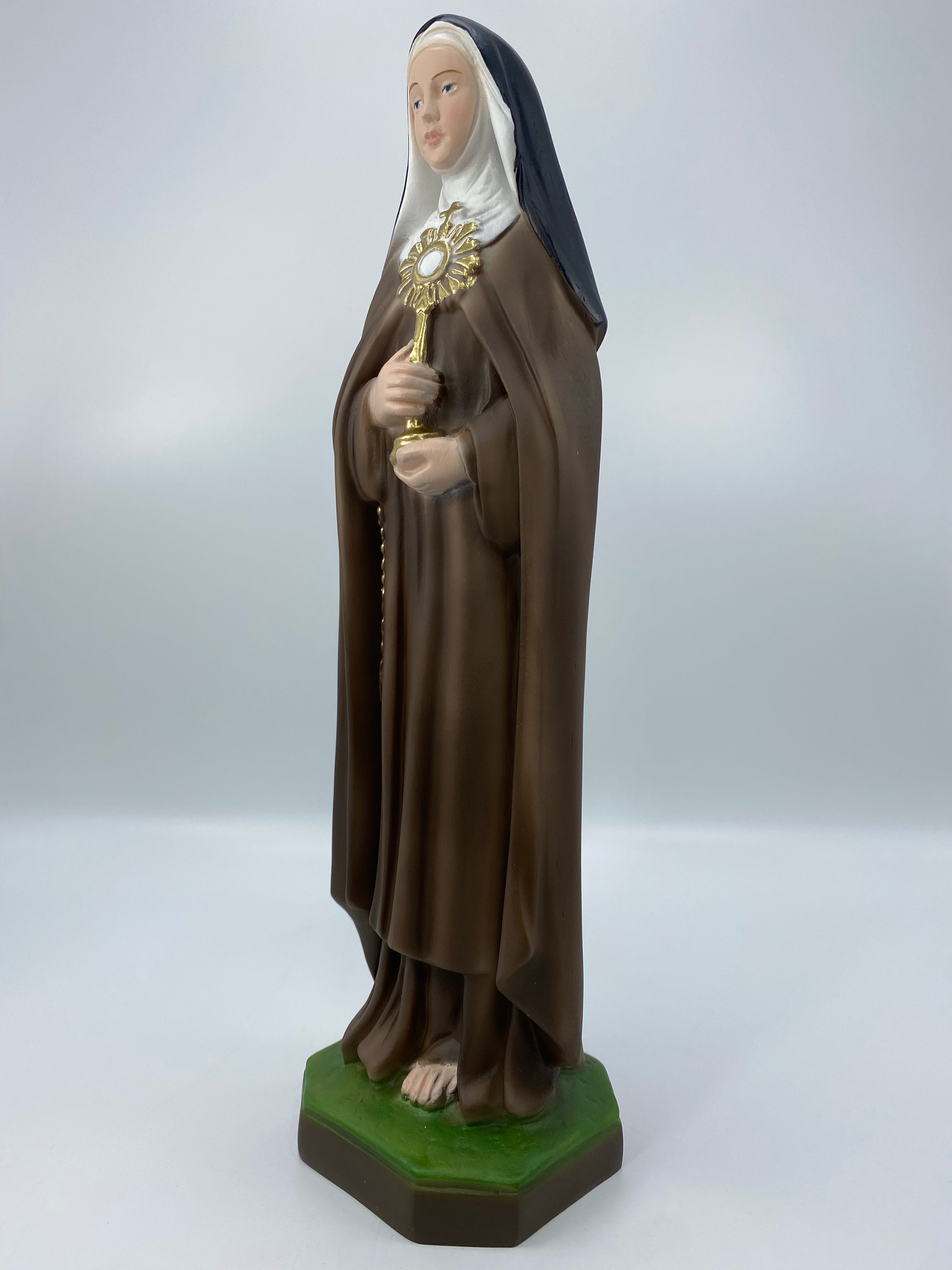 The Faith Gift Shop Saint Clare statue - Hand Painted in Italy - Our Tuscany Collection -Estatua de Santa Clara