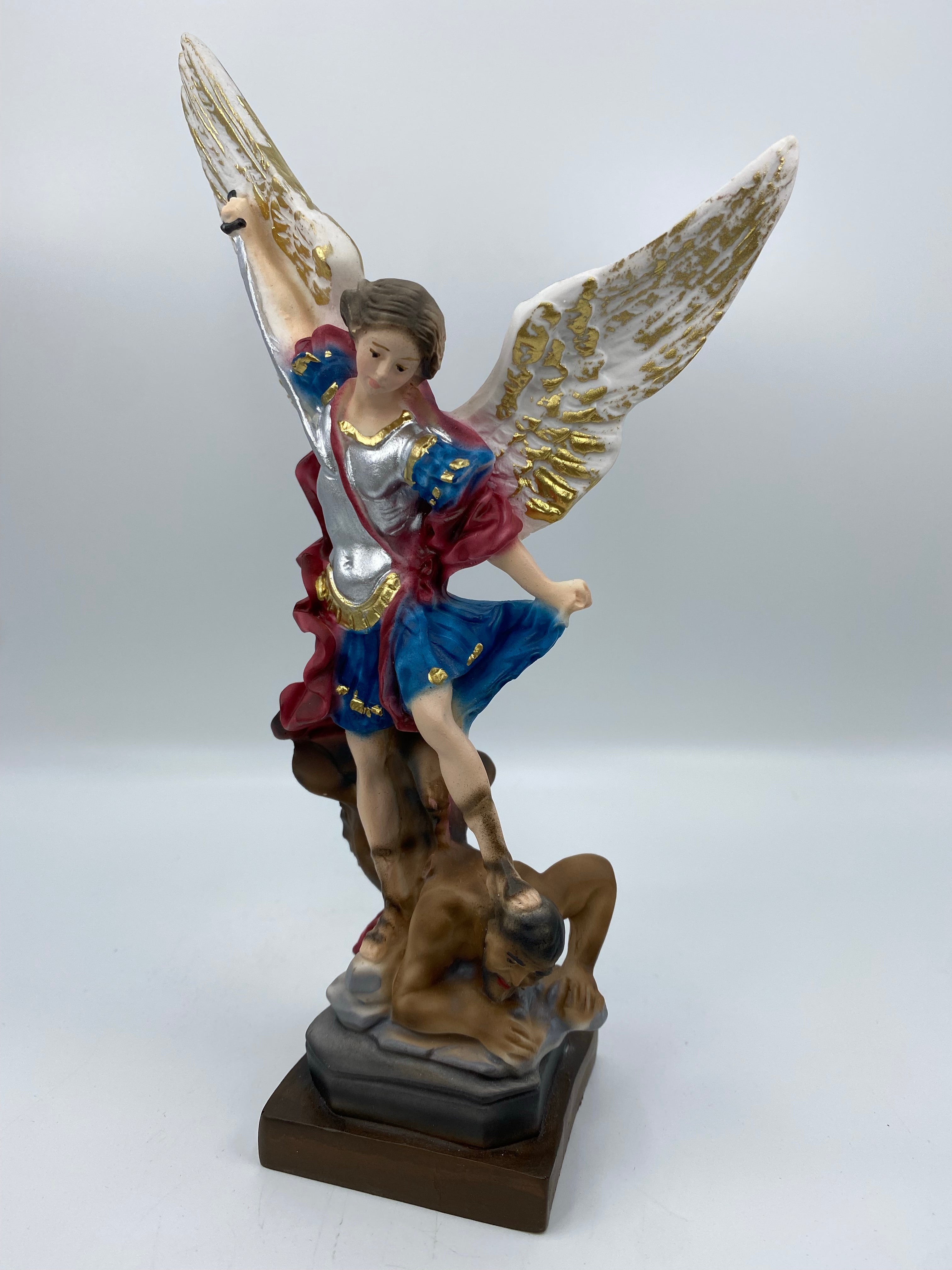 The Faith Gift Shop Saint Michael The Archangel statue - Hand Painted in Italy - Our Tuscany Collection - Estatua de San Miguel Arcangel