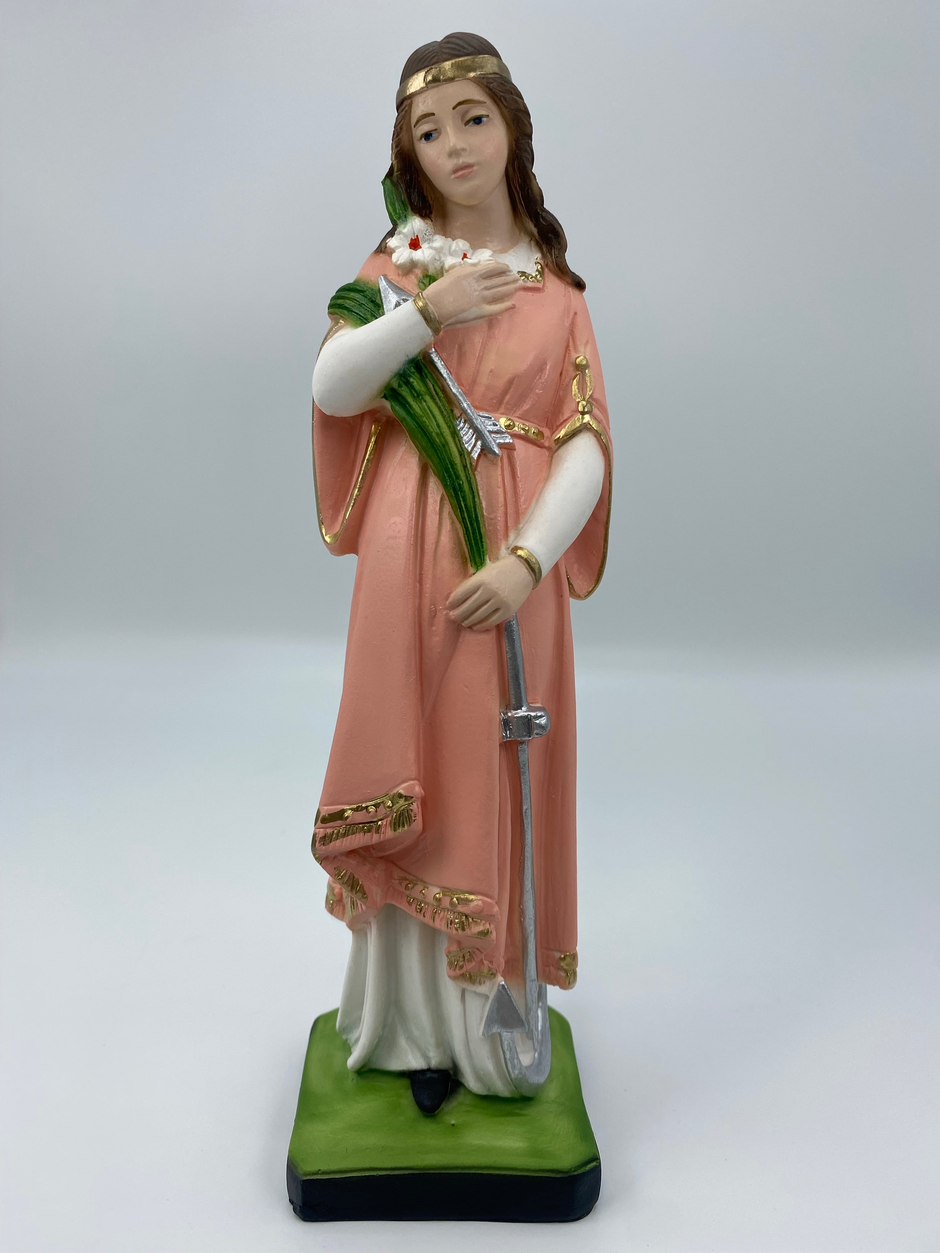 The Faith Gift Shop Saint Philomena statue - Hand Painted in Italy - Our Tuscany Collection -Estatua de San Filomena
