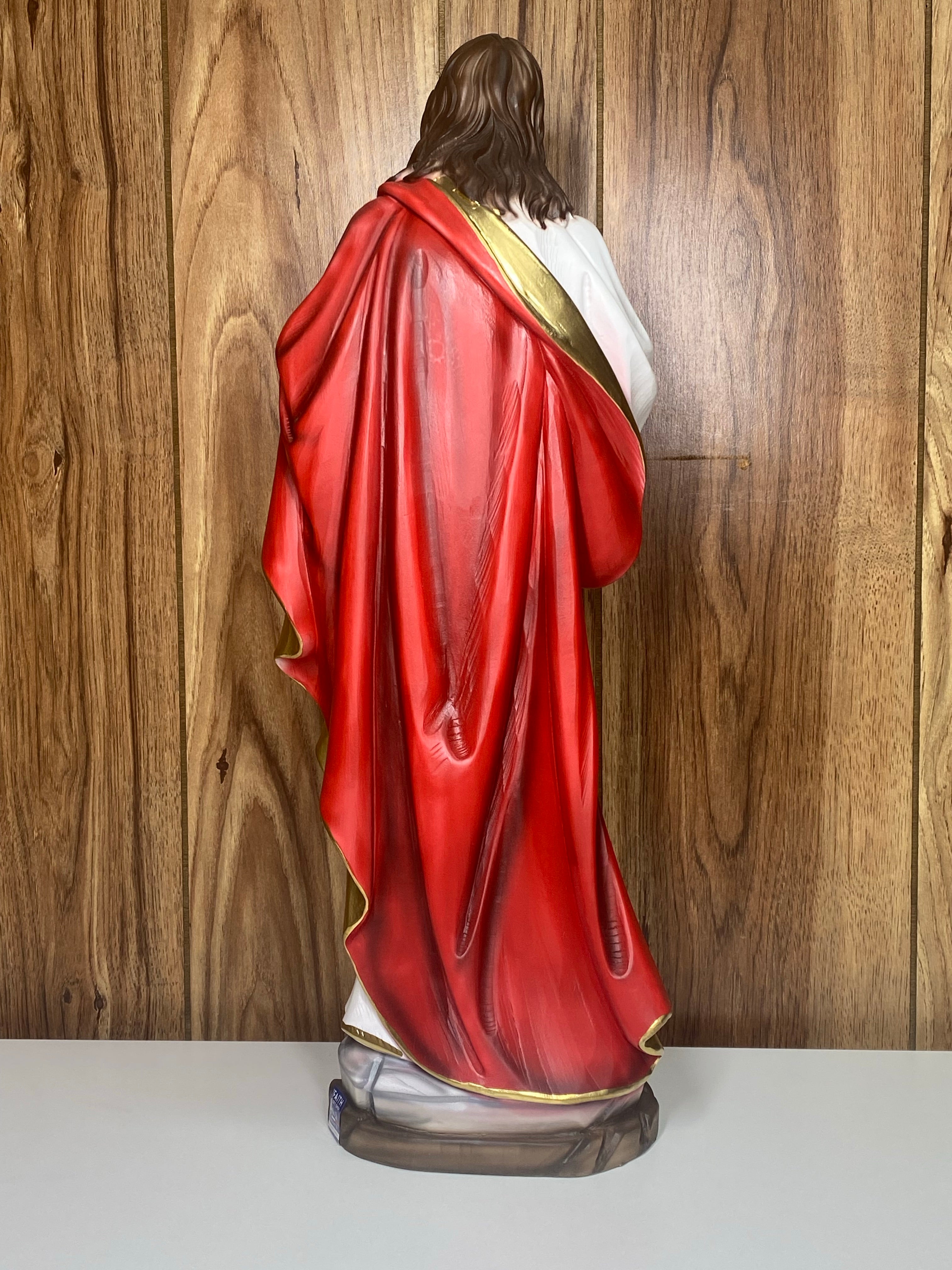 The Faith Gift Shop Sacred Heart of Jesus Blessing statue- Hand Painted in Italy - Our Tuscany Collection - Sagrado Corazón de Jesús Bendiciendo