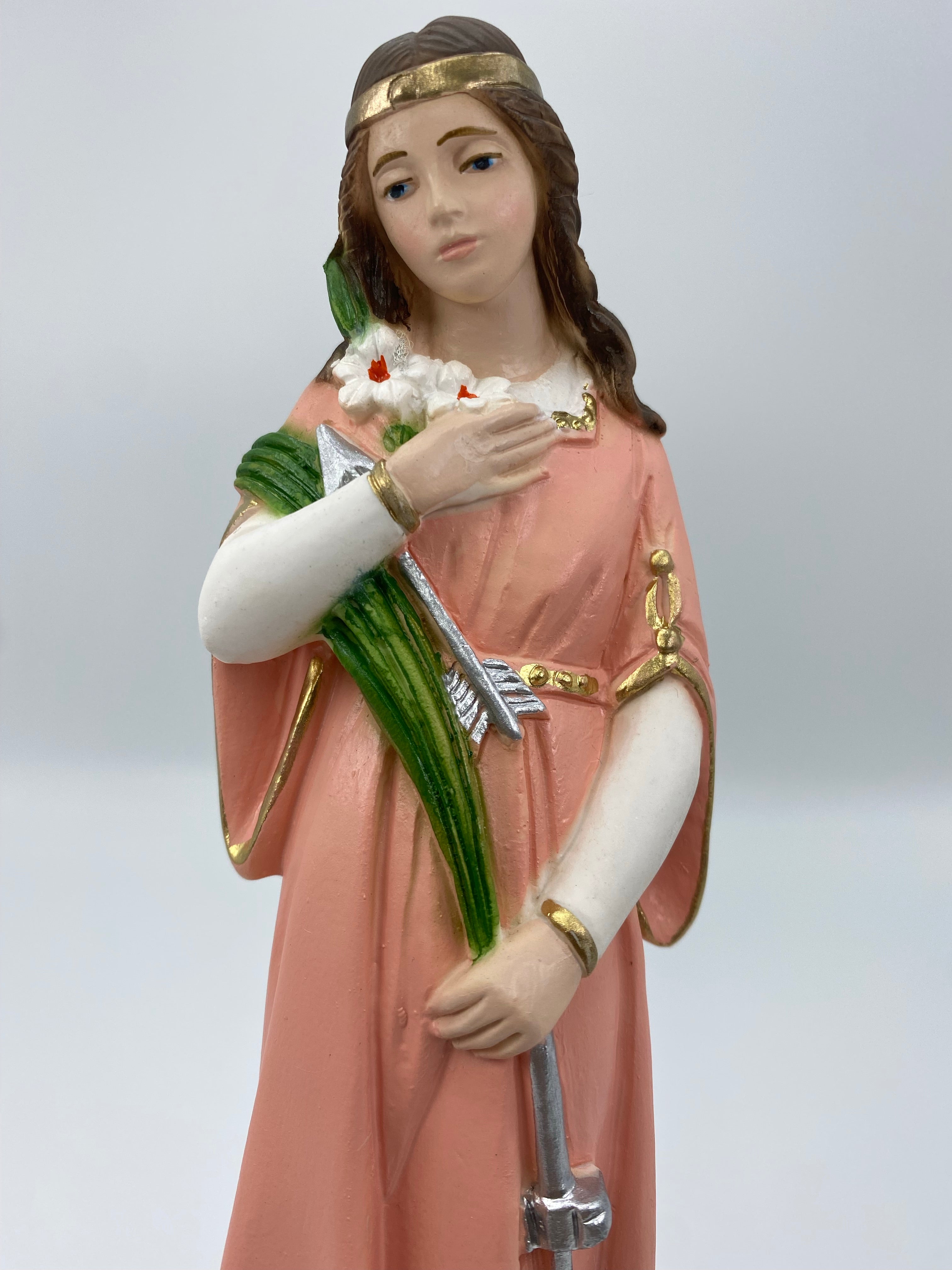 The Faith Gift Shop Saint Philomena statue - Hand Painted in Italy - Our Tuscany Collection -Estatua de San Filomena