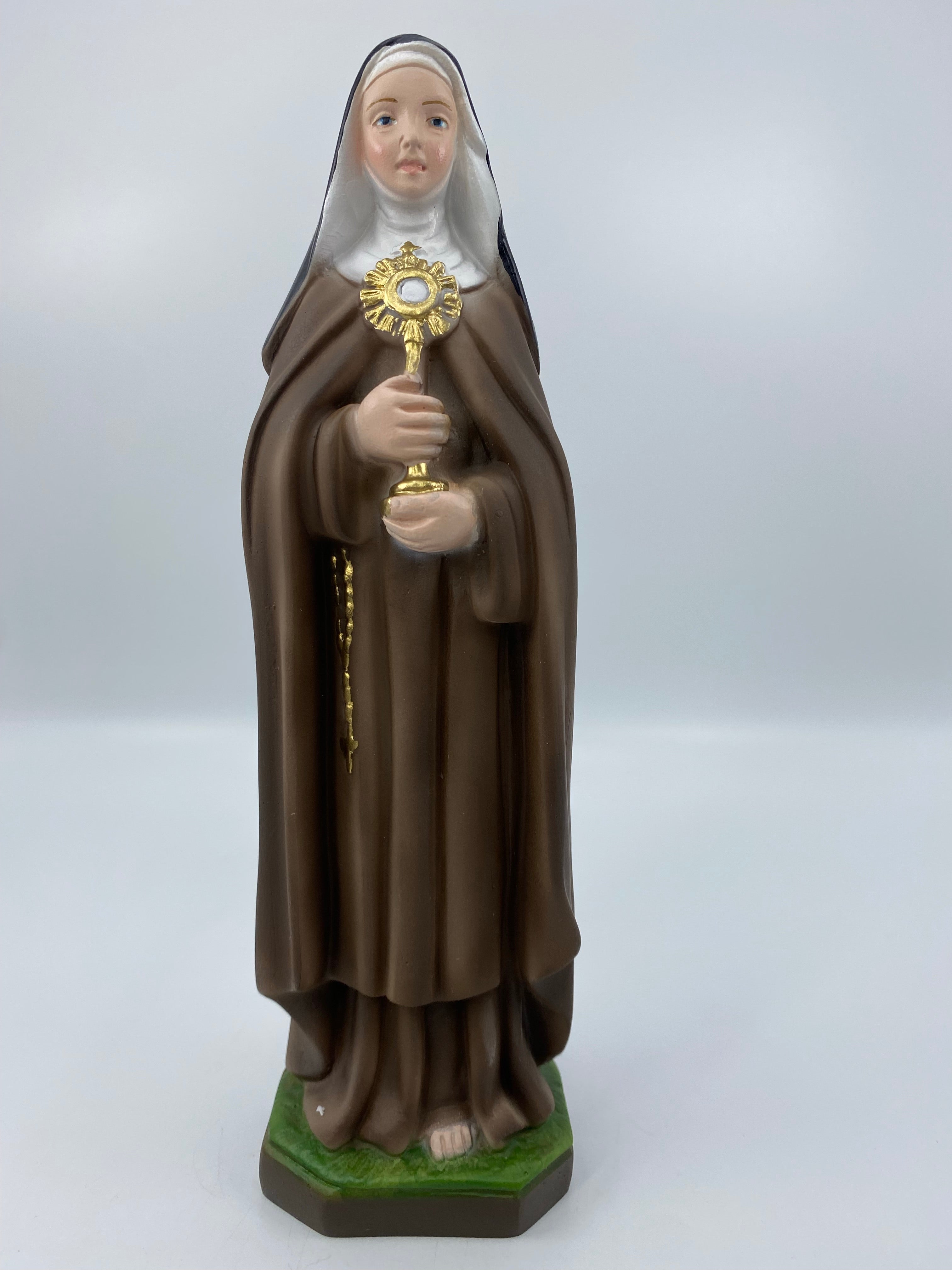 The Faith Gift Shop Saint Clare statue - Hand Painted in Italy - Our Tuscany Collection -Estatua de Santa Clara