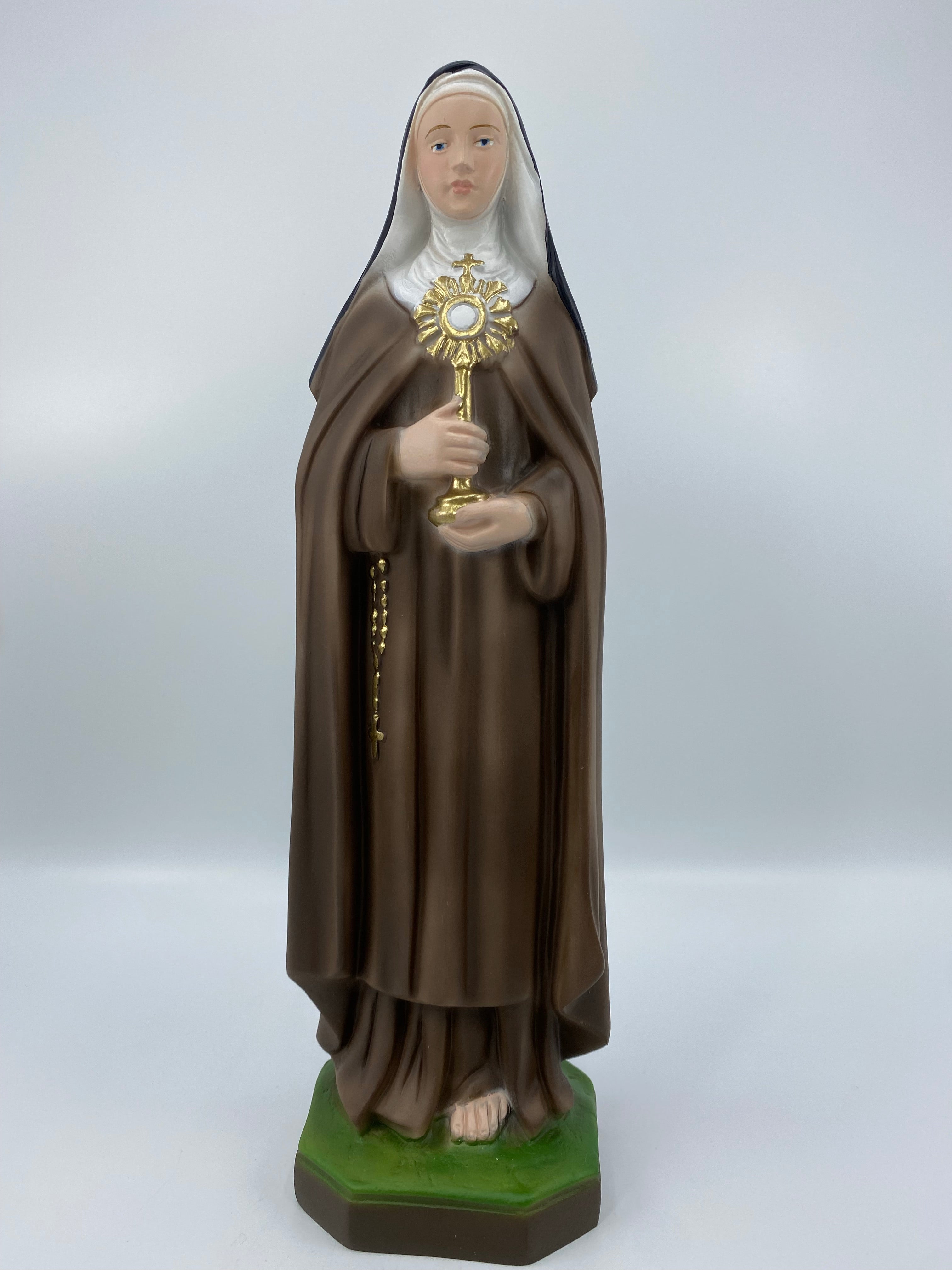 The Faith Gift Shop Saint Clare statue - Hand Painted in Italy - Our Tuscany Collection -Estatua de Santa Clara
