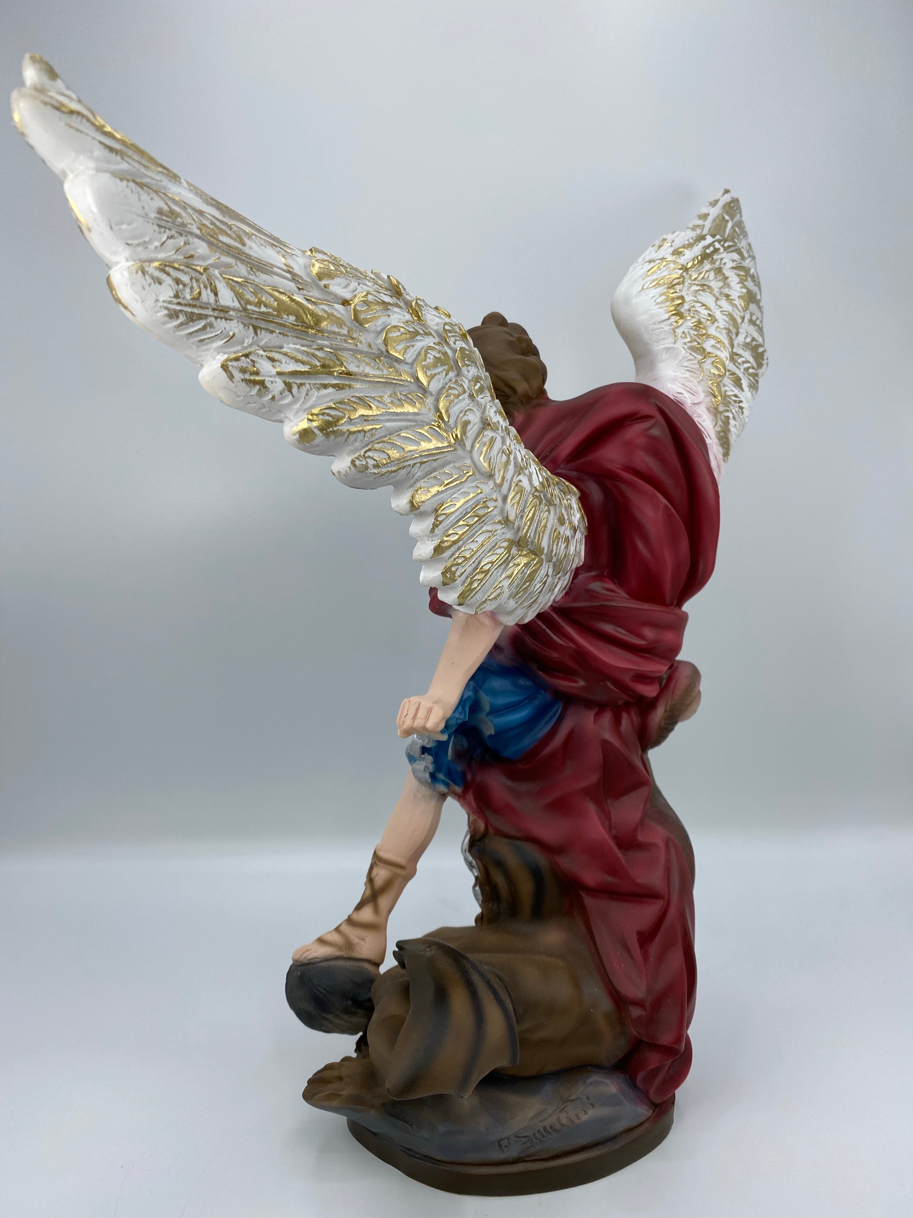 The Faith Gift Shop Saint Michael The Archangel statue - Hand Painted in Italy - Our Tuscany Collection - Estatua de San Miguel Arcangel