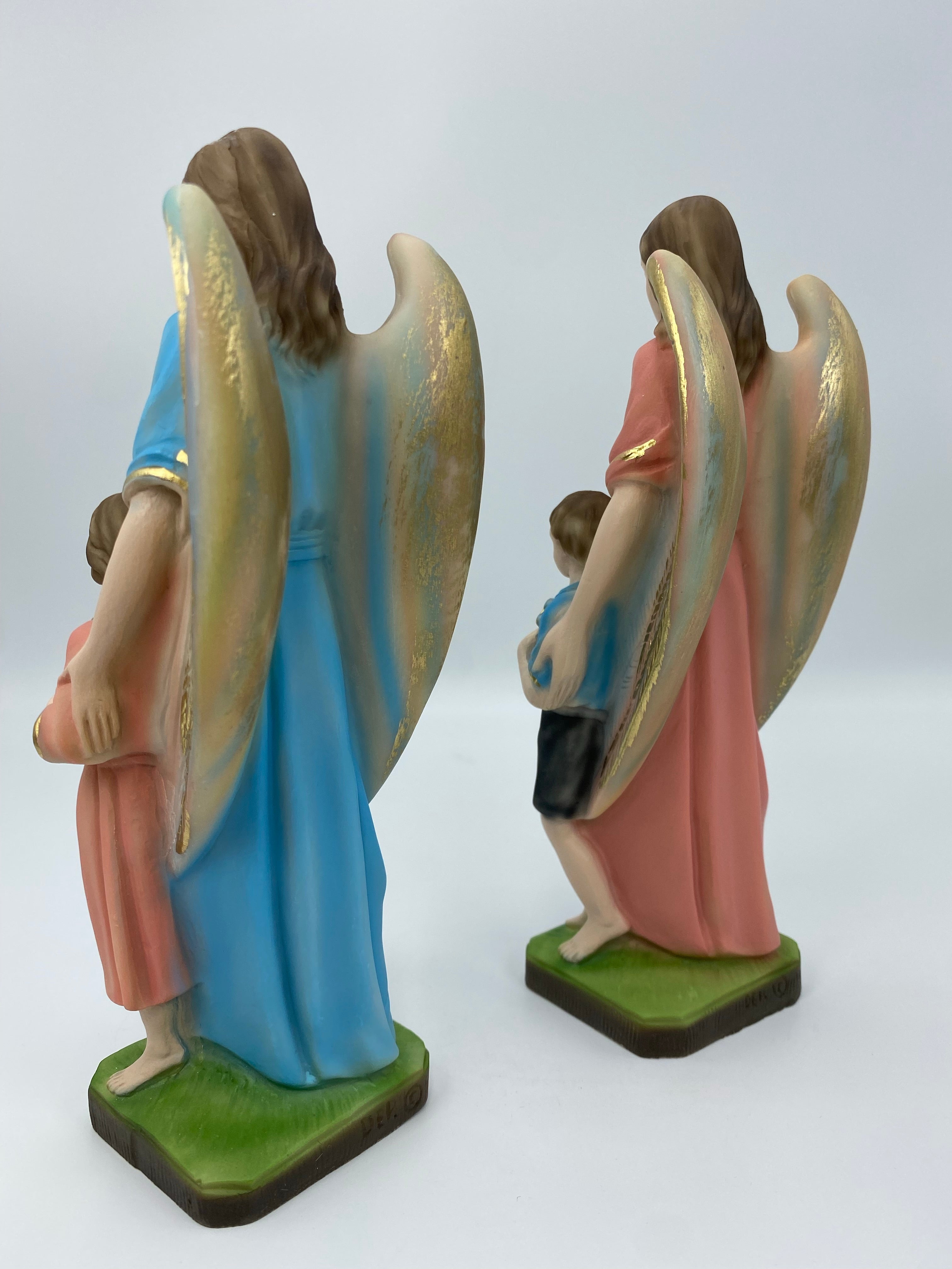 The Faith Gift Shop Guardian Angels statue - Hand Painted in Italy - Our Tuscany Collection - Estatua del Angel de La Guarda