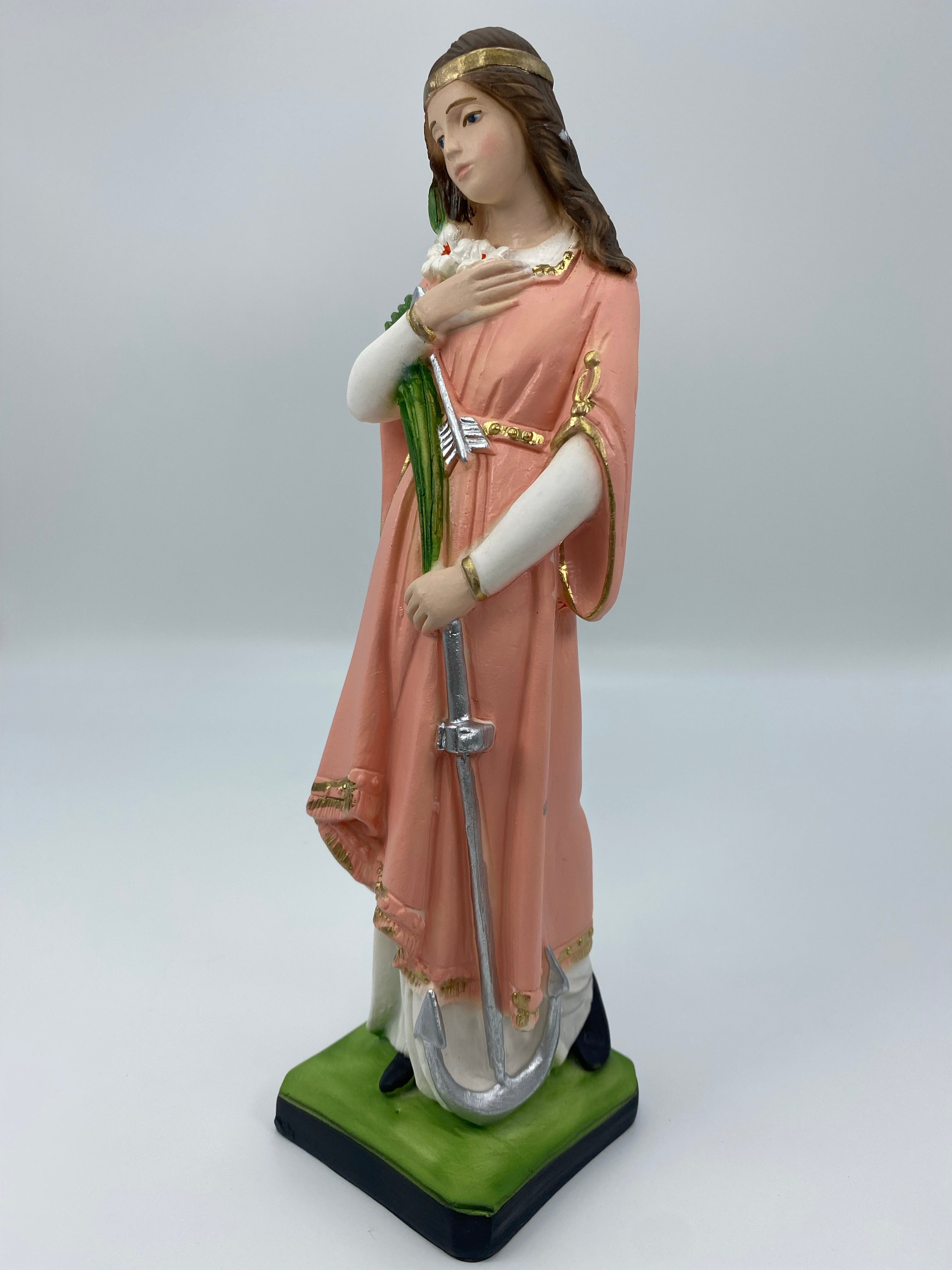 The Faith Gift Shop Saint Philomena statue - Hand Painted in Italy - Our Tuscany Collection -Estatua de San Filomena