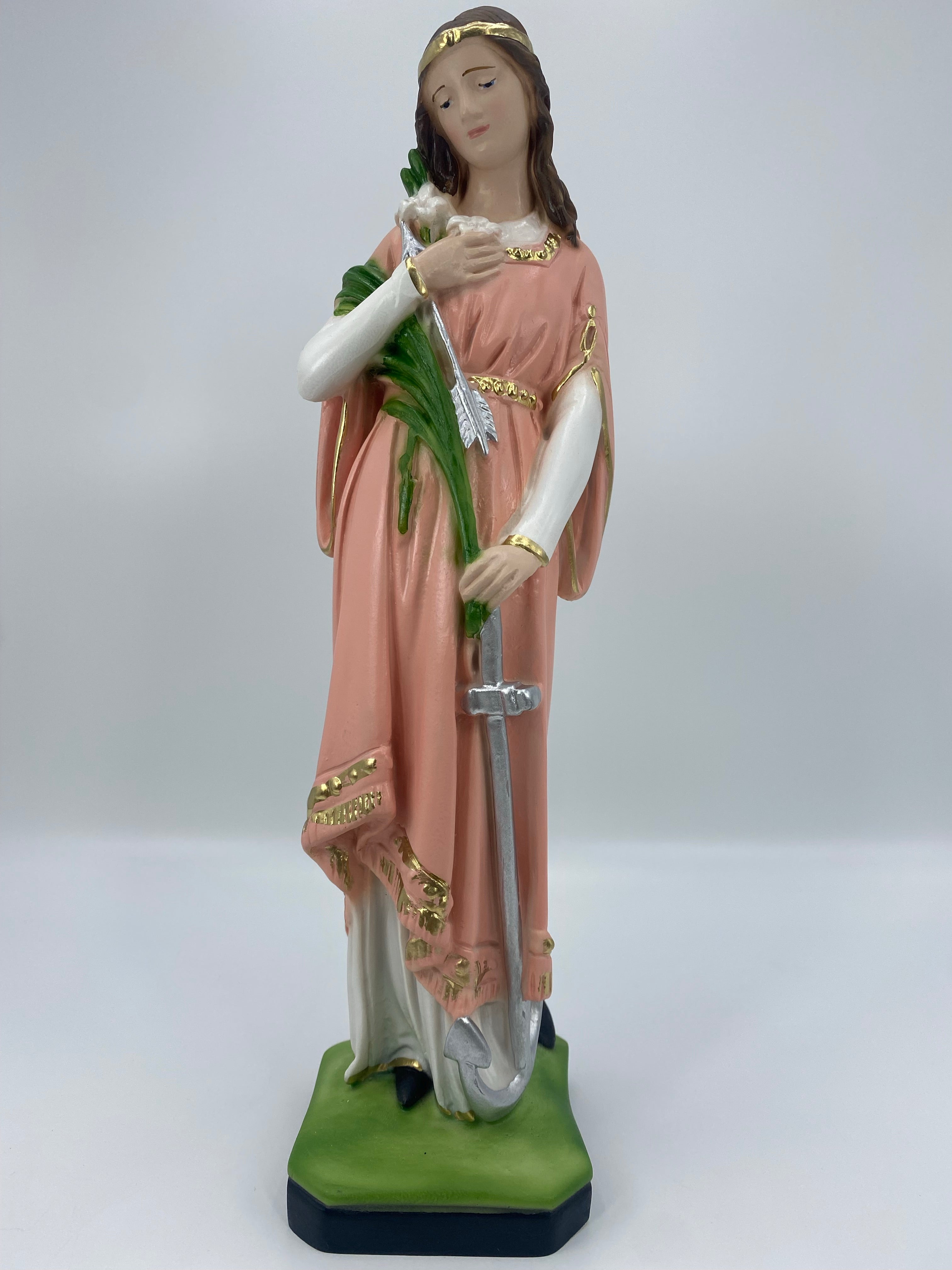 The Faith Gift Shop Saint Philomena statue - Hand Painted in Italy - Our Tuscany Collection -Estatua de San Filomena