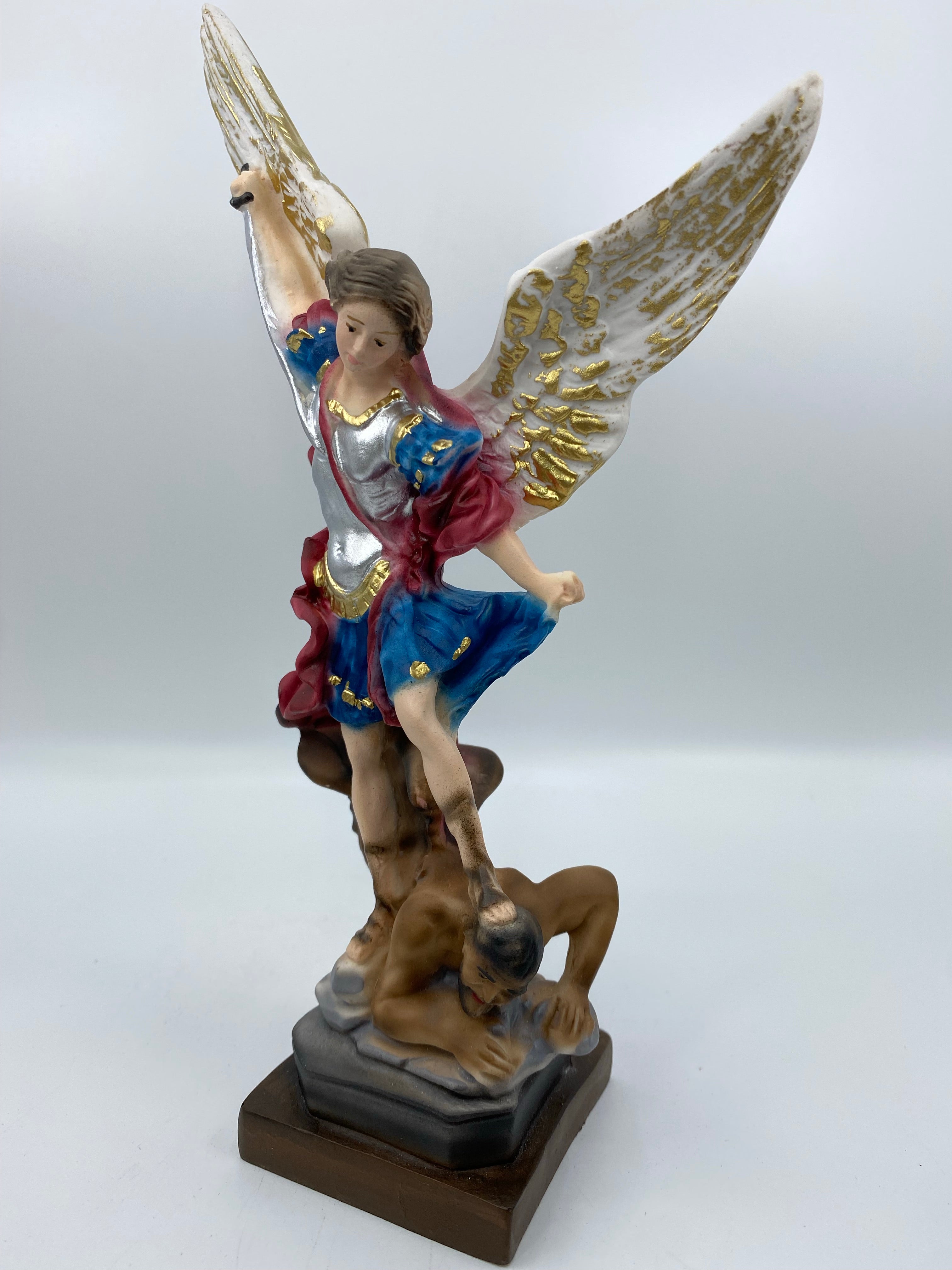 The Faith Gift Shop Saint Michael The Archangel statue - Hand Painted in Italy - Our Tuscany Collection - Estatua de San Miguel Arcangel