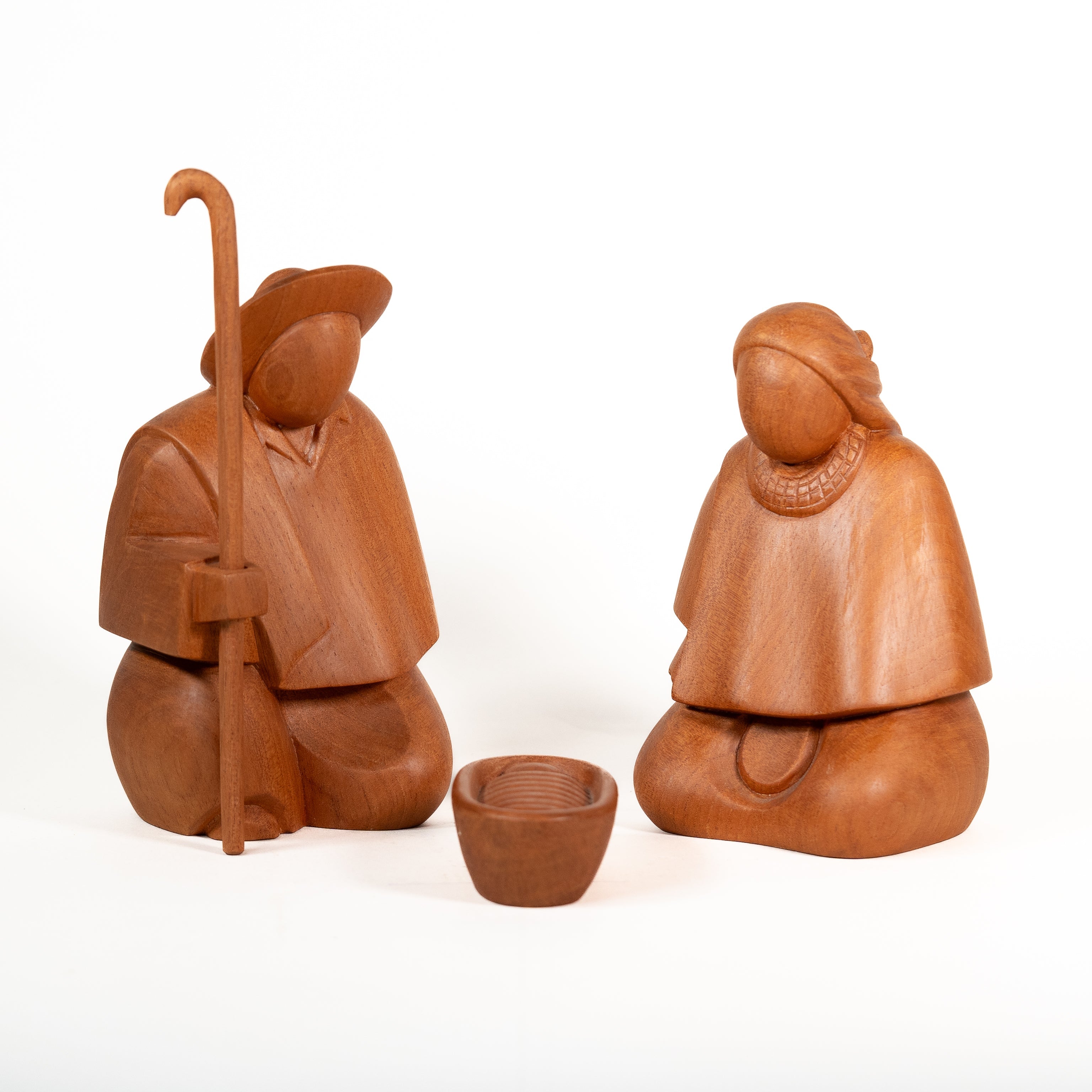 Wood Holy Family - Nativity. Made in Colombia
