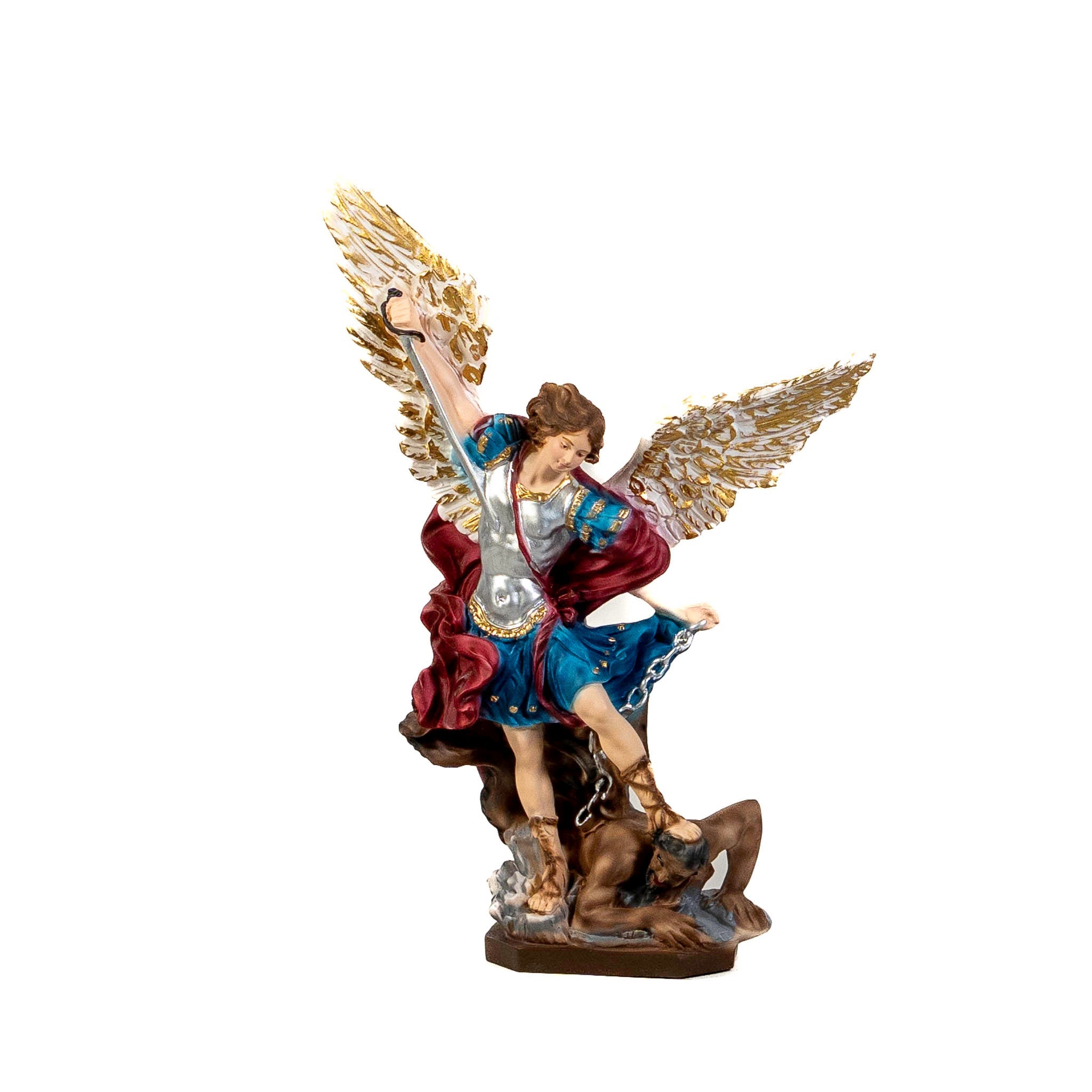 The Faith Gift Shop Saint Michael The Archangel statue - Hand Painted in Italy - Our Tuscany Collection - Estatua de San Miguel Arcangel