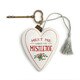 Under the Mistletoe Art Heart Resin Sculpture