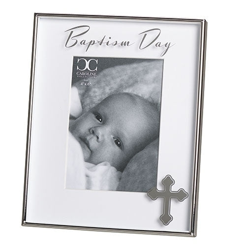 8.75"H Baptism Floating Frame 4X6 Caroline Collection