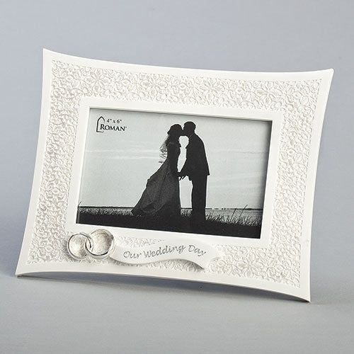 6.75"H LACE WEDDING FRAME 4X6