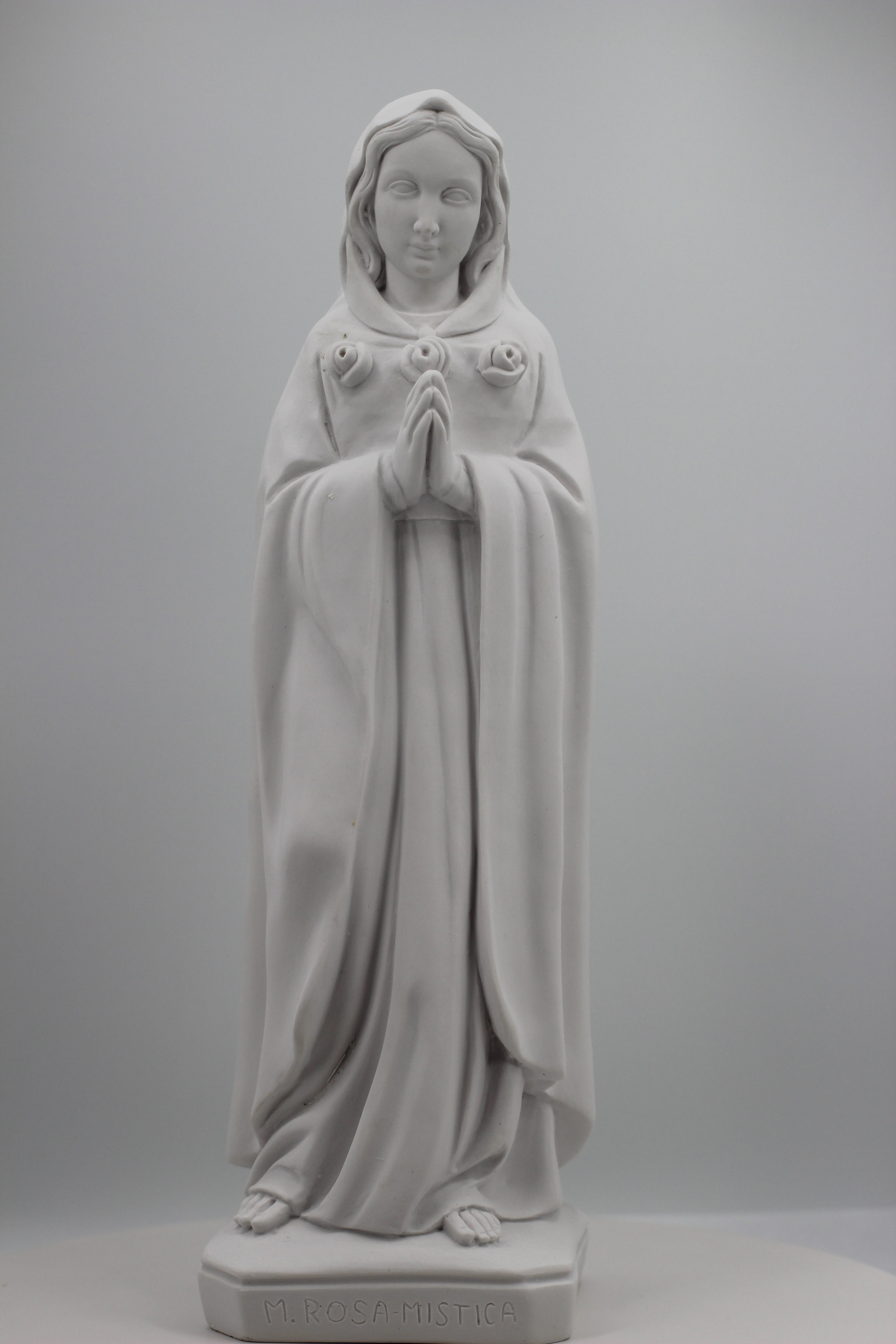 The Faith Gift Shop  Mystic Rose Virgin Mary all White Statue- Made in Italy - Our Tuscany Collection -   Maria Rosa Mistica Blanca