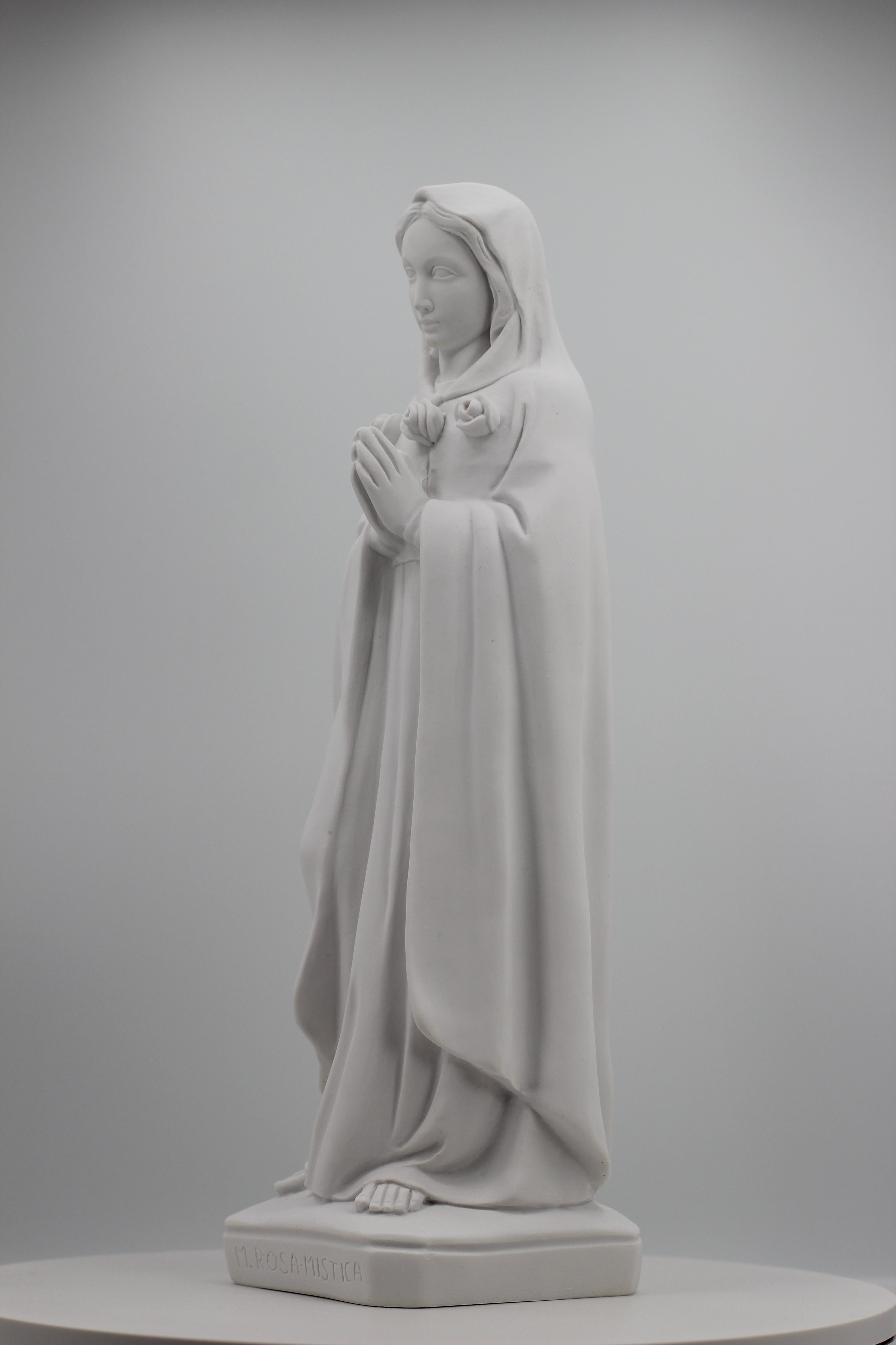 The Faith Gift Shop  Mystic Rose Virgin Mary all White Statue- Made in Italy - Our Tuscany Collection -   Maria Rosa Mistica Blanca