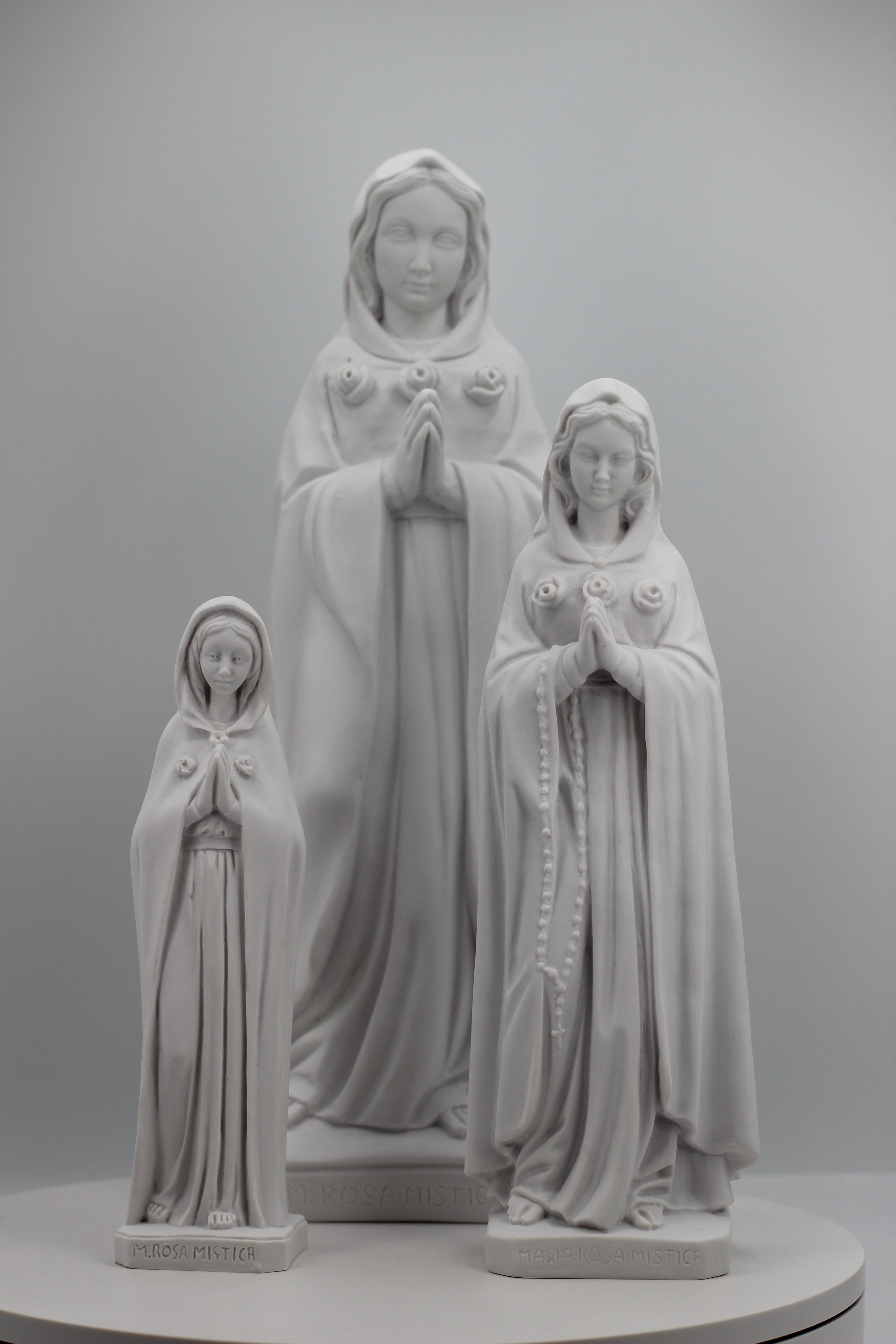 The Faith Gift Shop  Mystic Rose Virgin Mary all White Statue- Made in Italy - Our Tuscany Collection -   Maria Rosa Mistica Blanca