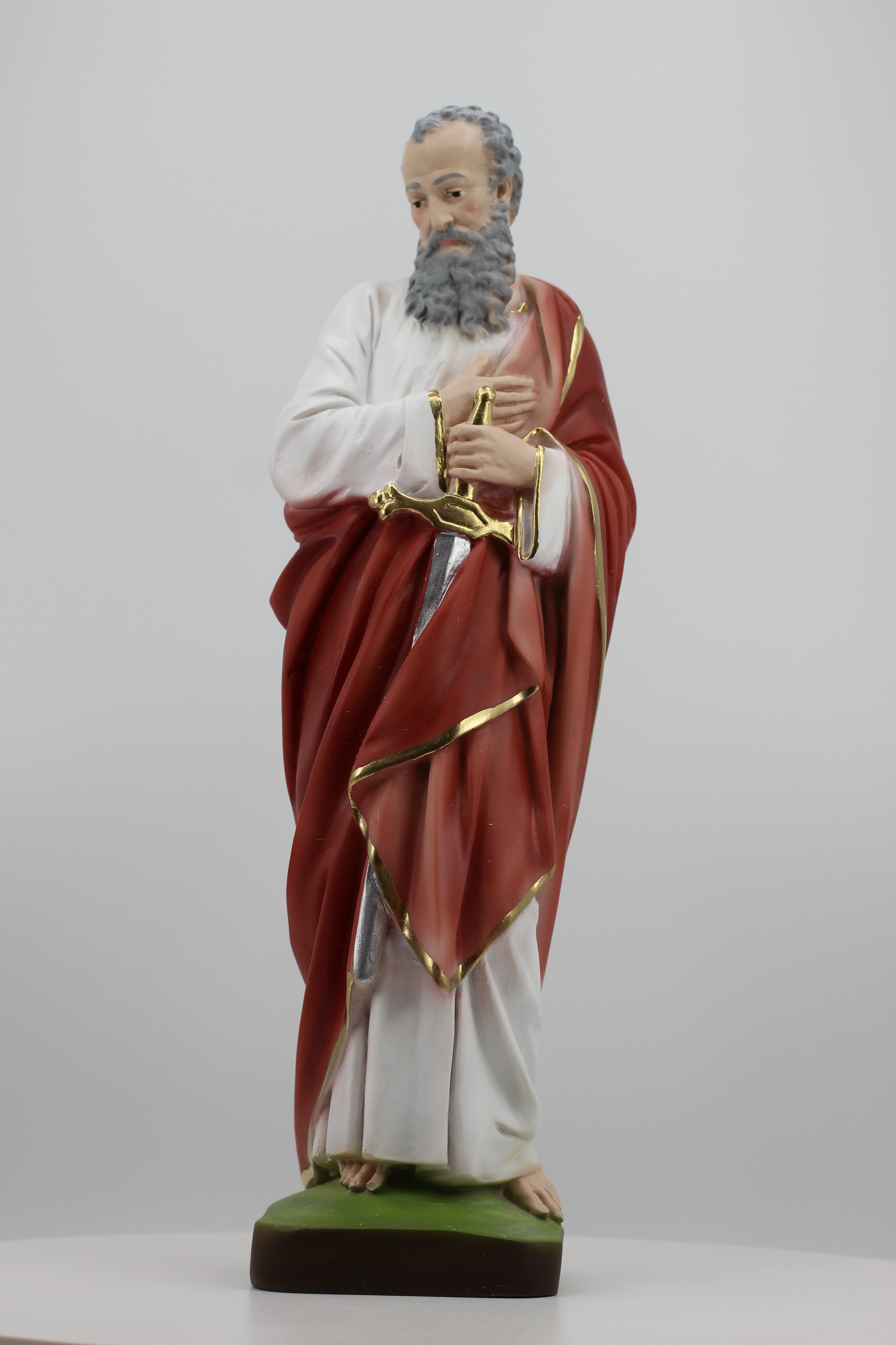 The Faith Gift  Shop Saint Paul  statue - Hand Painted in Italy - Our Tuscany Collection -Estatua de San Pablo