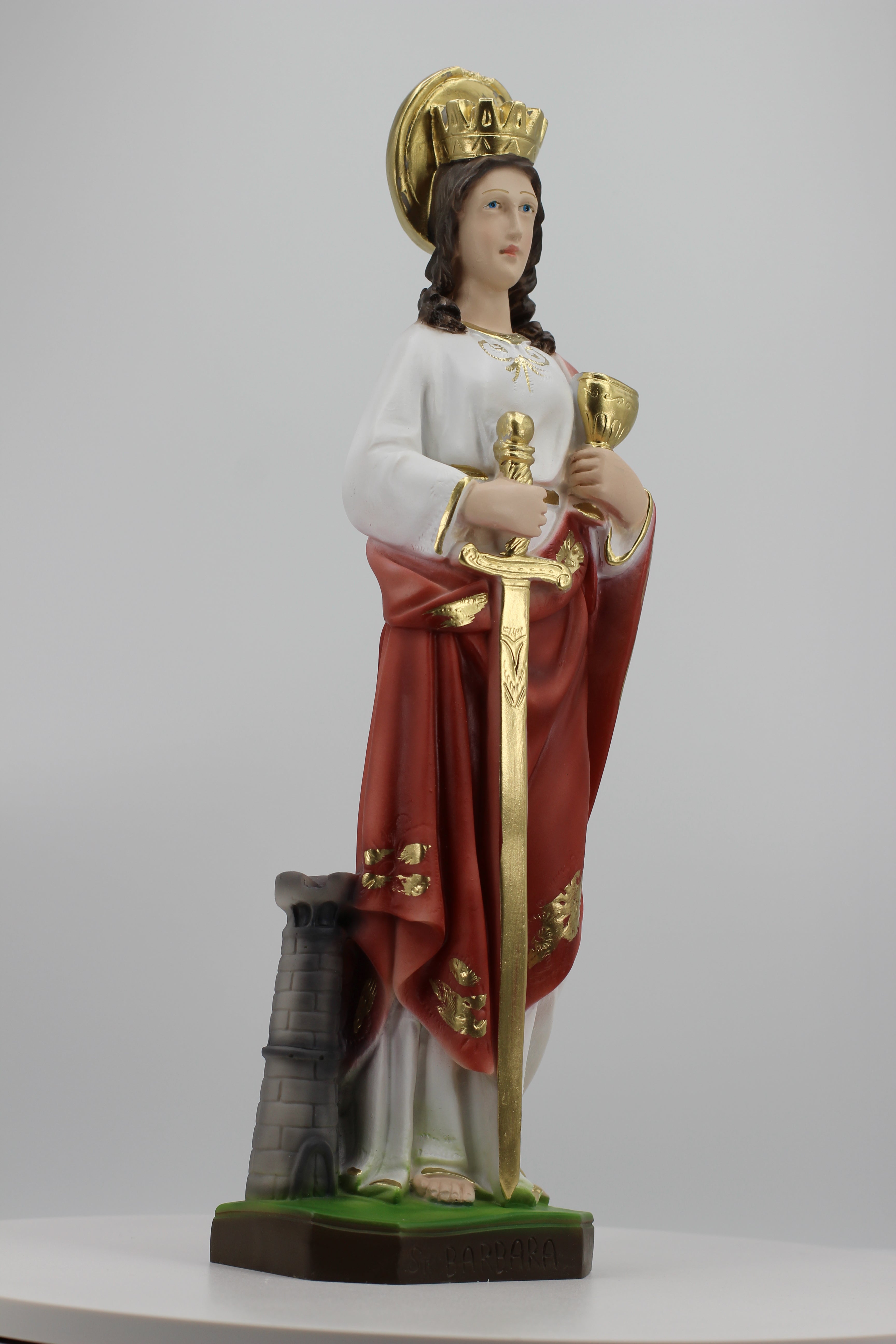 The Faith Gift Shop Santa Barbara statue - Hand Painted in Italy - Our Tuscany Collection