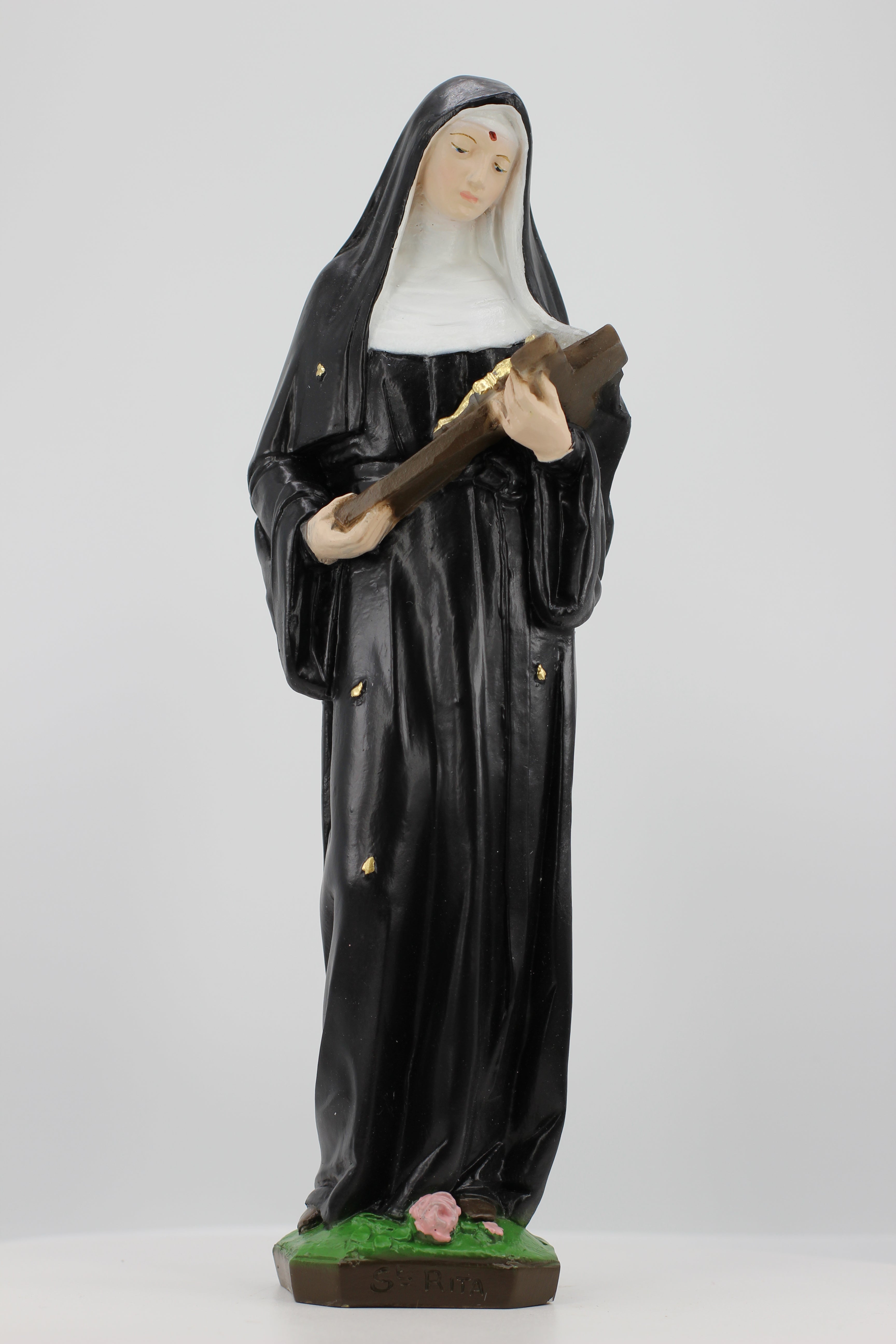 The Faith Gift Shop Saint Rita of Cascia statue - Hand Painted in Ital