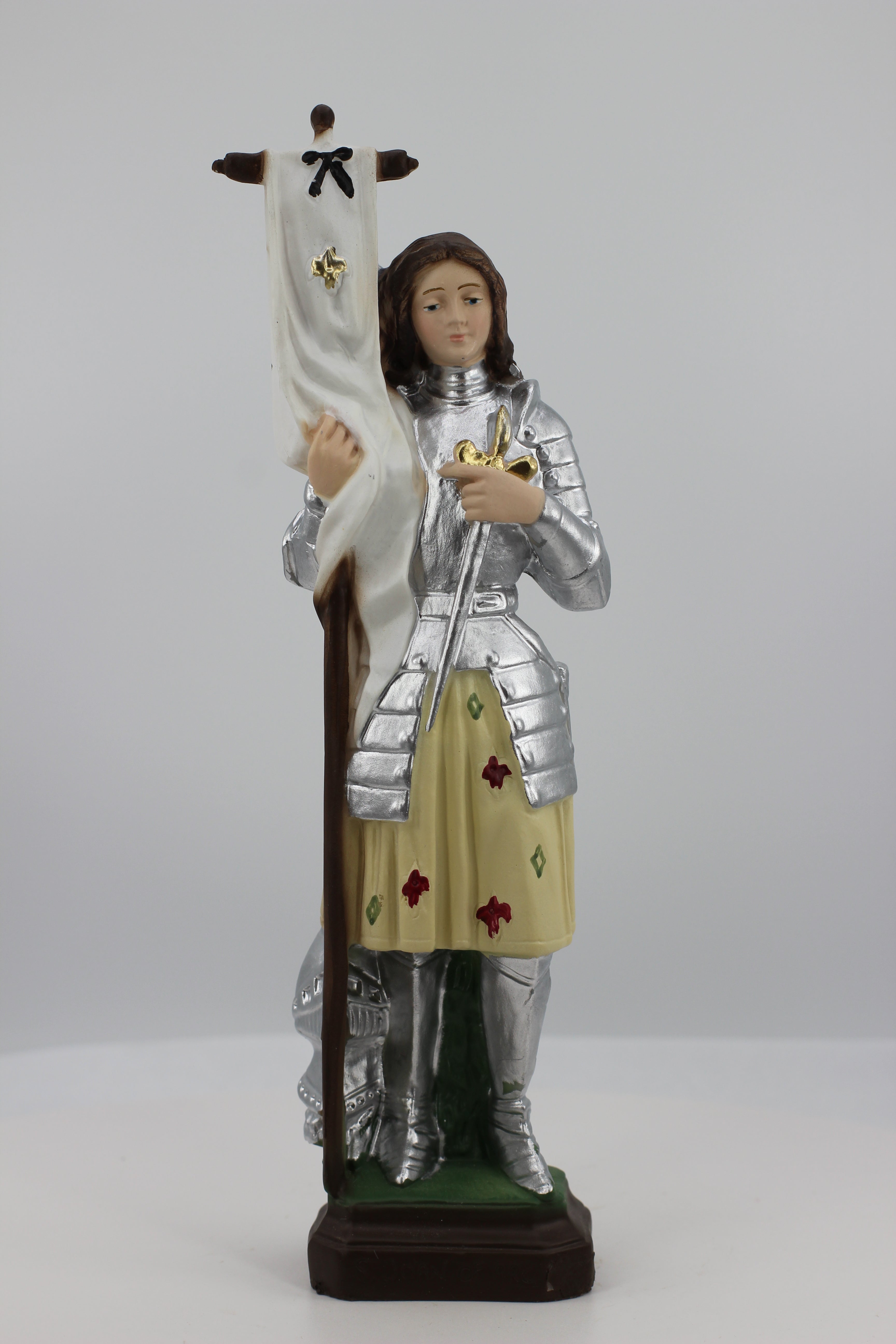 The Faith Gift Shop Saint Joan the Arc statue - Hand Painted in Italy - Our Tuscany Collection - Estatua de Santa Juana de Arco