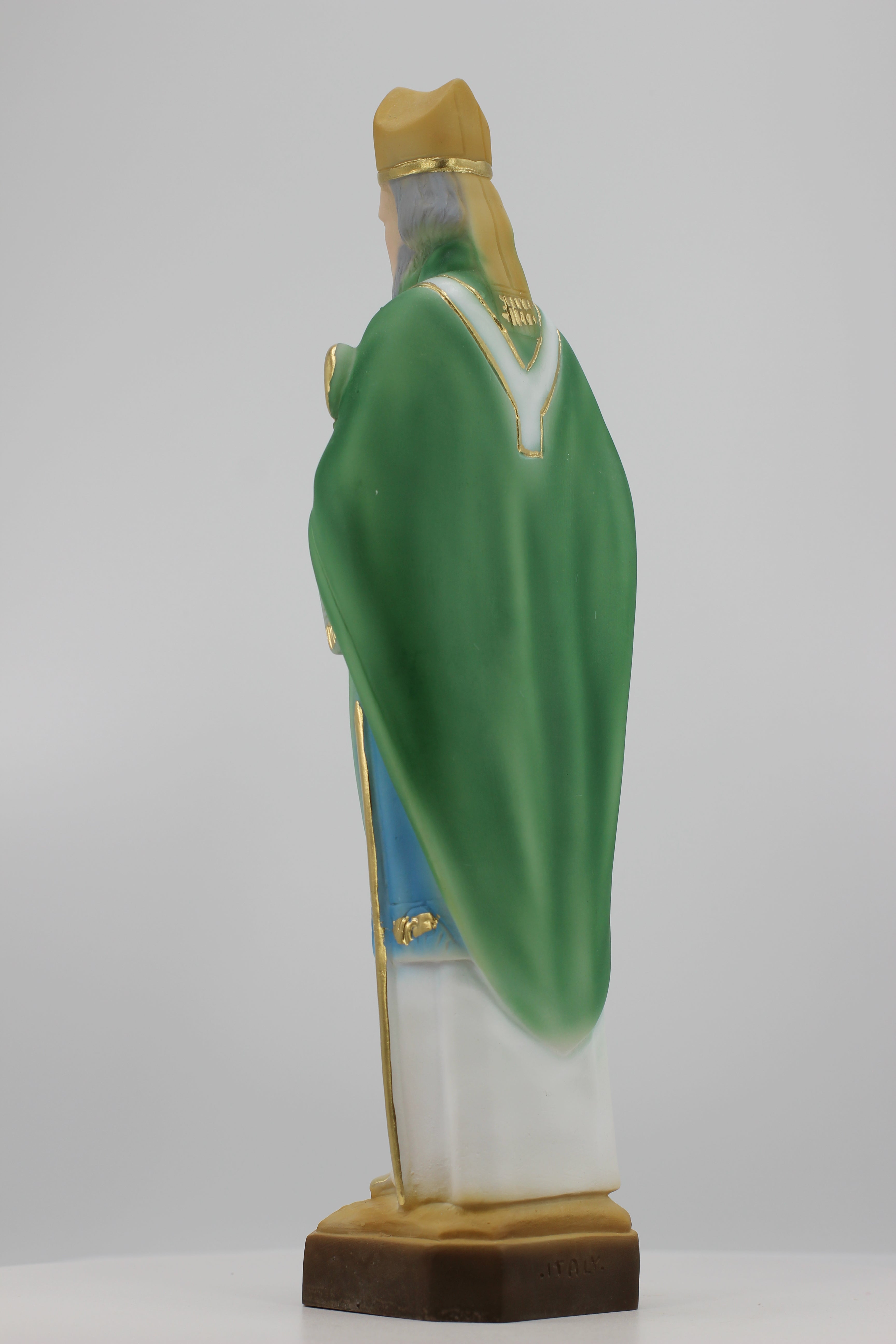 The Faith Gift  Shop Saint Patrick statue - Hand Painted in Italy - Our Tuscany Collection -Estatua de San Patricio