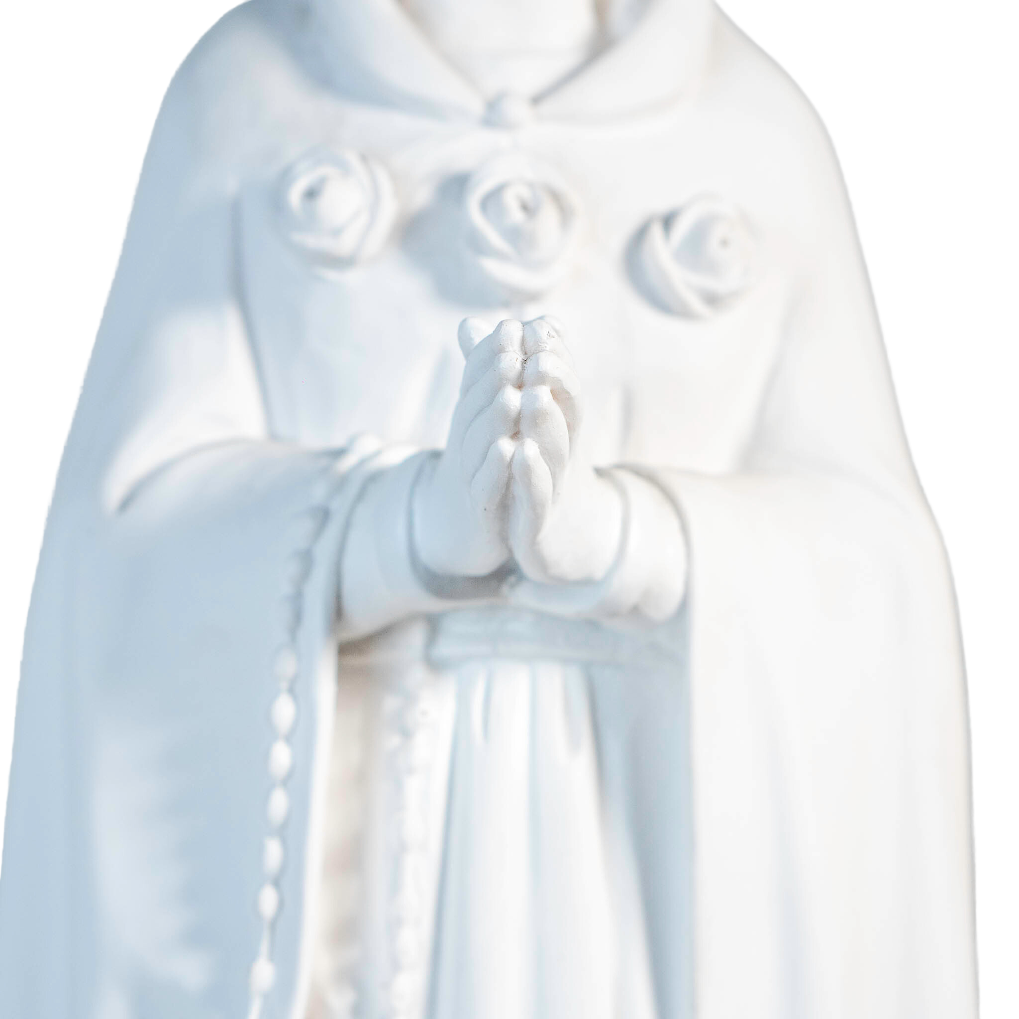 The Faith Gift Shop  Mystic Rose Virgin Mary all White Statue- Made in Italy - Our Tuscany Collection -   Maria Rosa Mistica Blanca