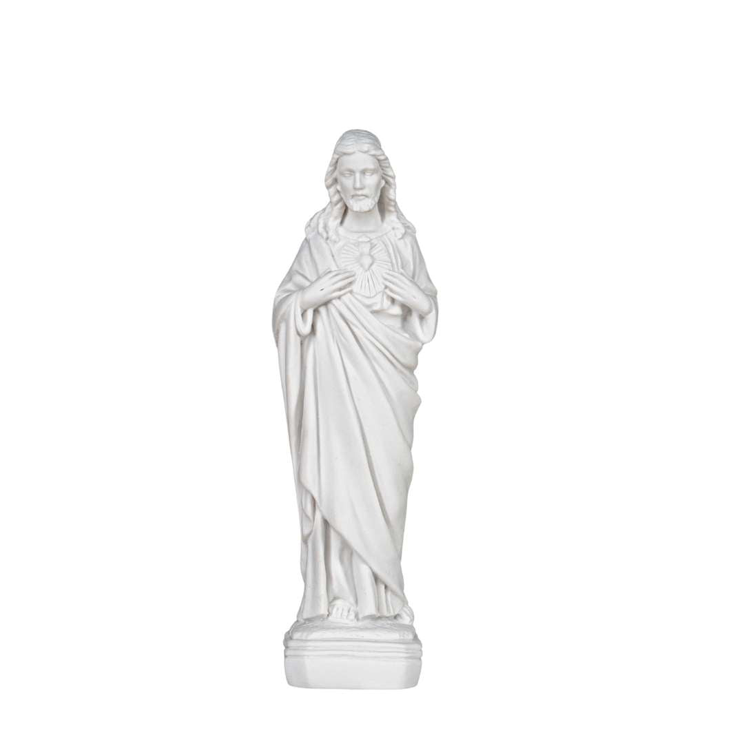 White Statues of The Sacred Heart of Jesus / Imagenes Blancas Sagrado Corazon de Jesus