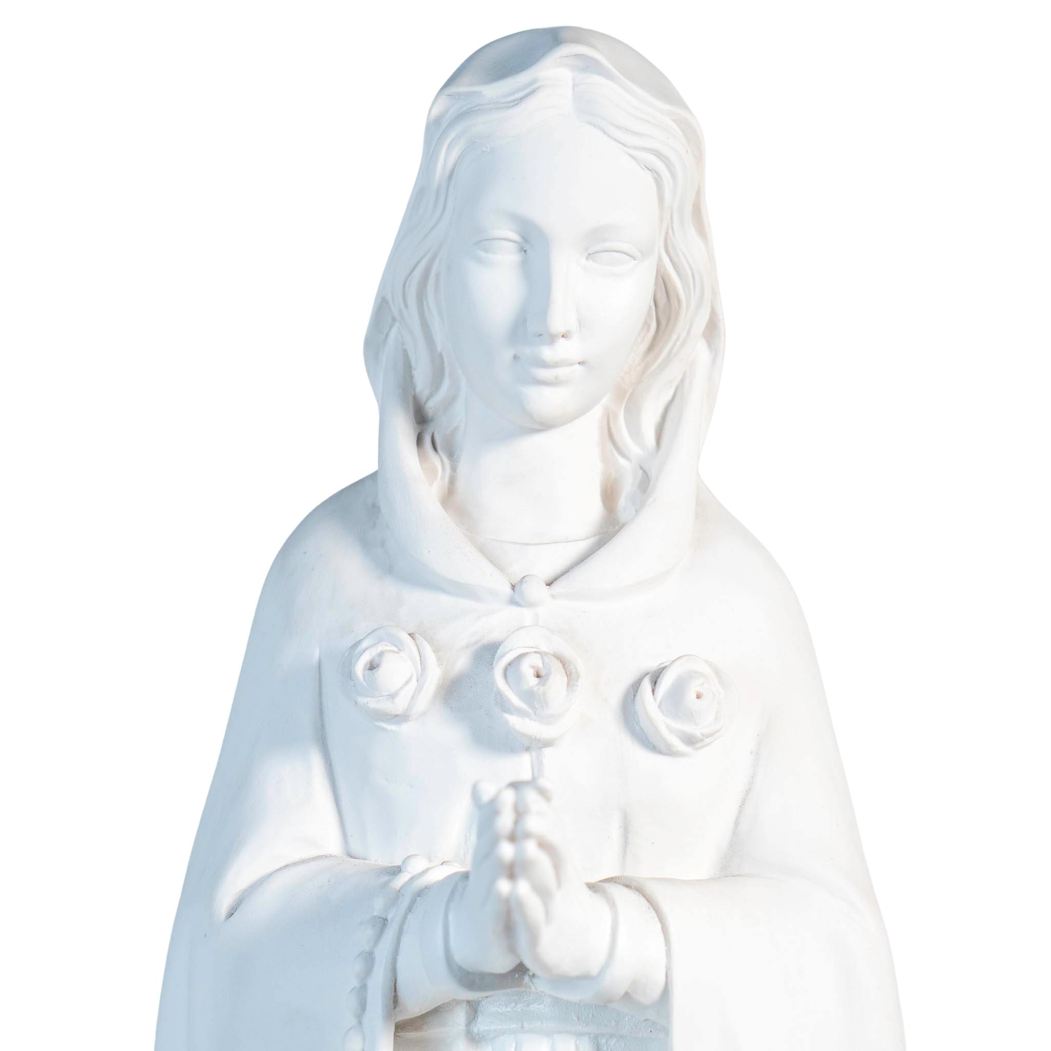 The Faith Gift Shop  Mystic Rose Virgin Mary all White Statue- Made in Italy - Our Tuscany Collection -   Maria Rosa Mistica Blanca