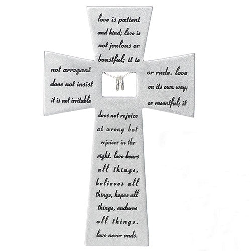 7"Love Never Fails Wall Cross