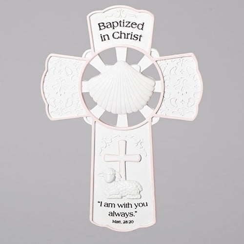 7.75"H Baptism Wall Cross